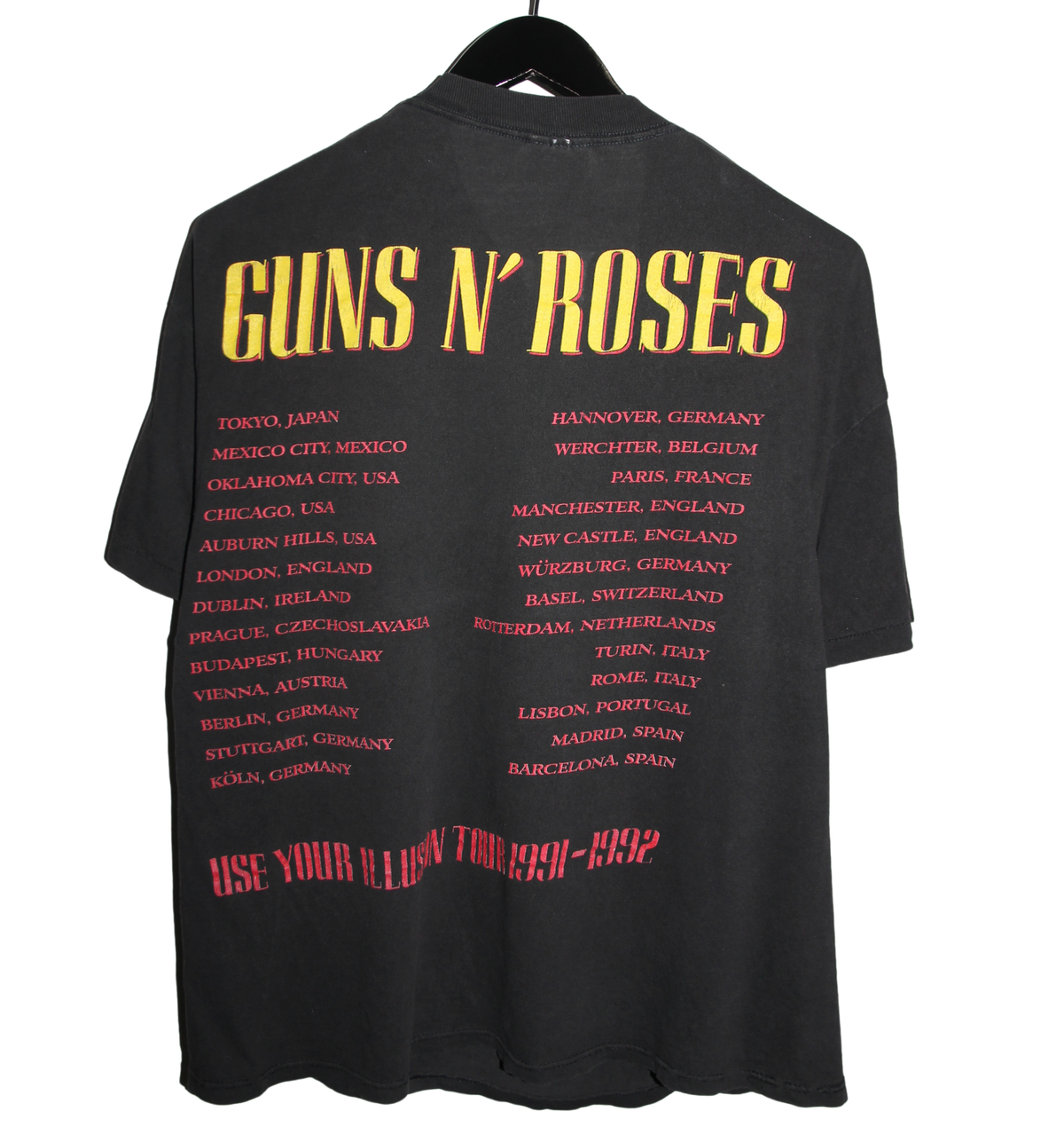 Guns N Roses 1991/92 Use Your Illusion Tour Shirt
