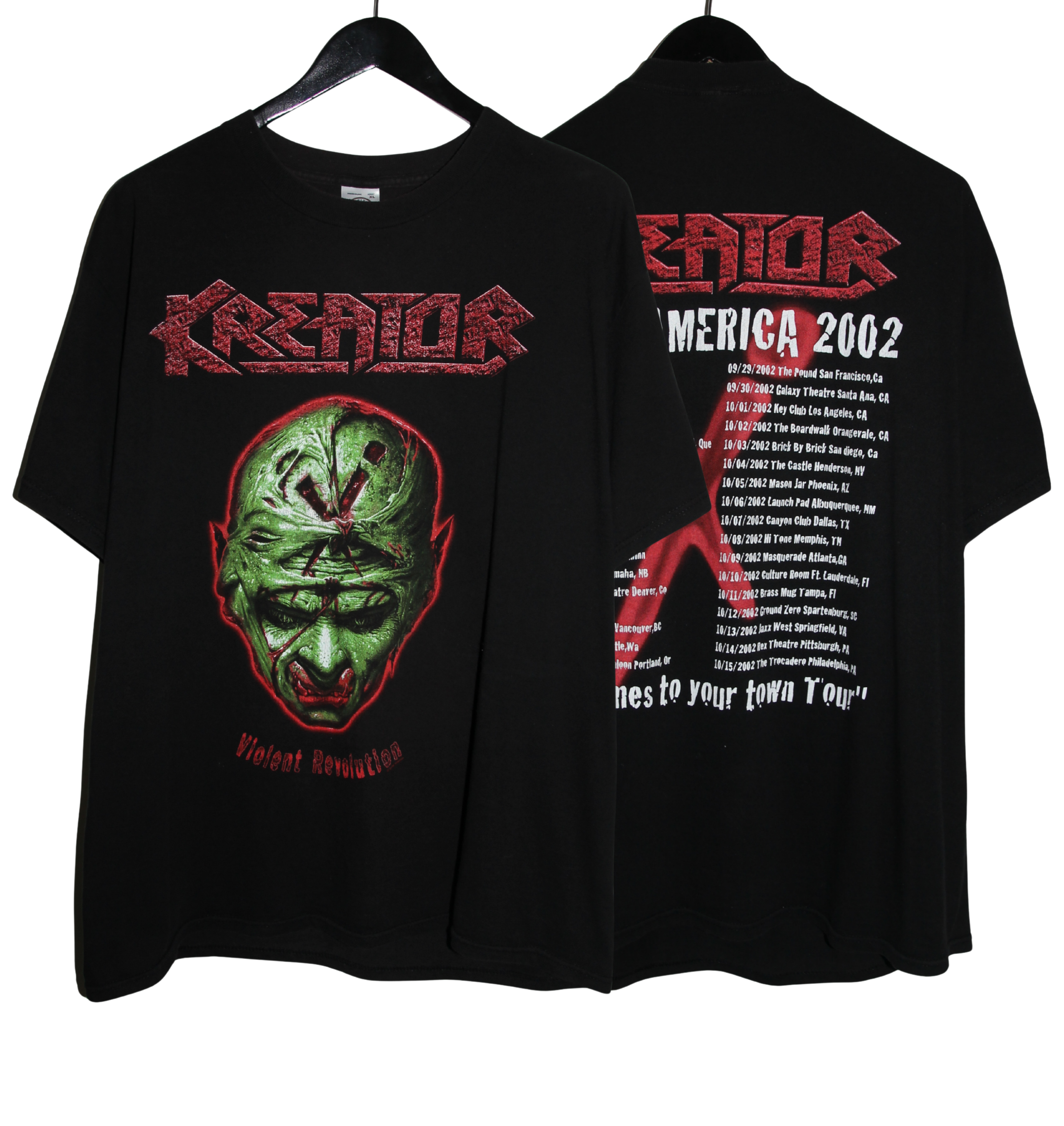 Kreator 2002 Violent Revolution Tour Shirt