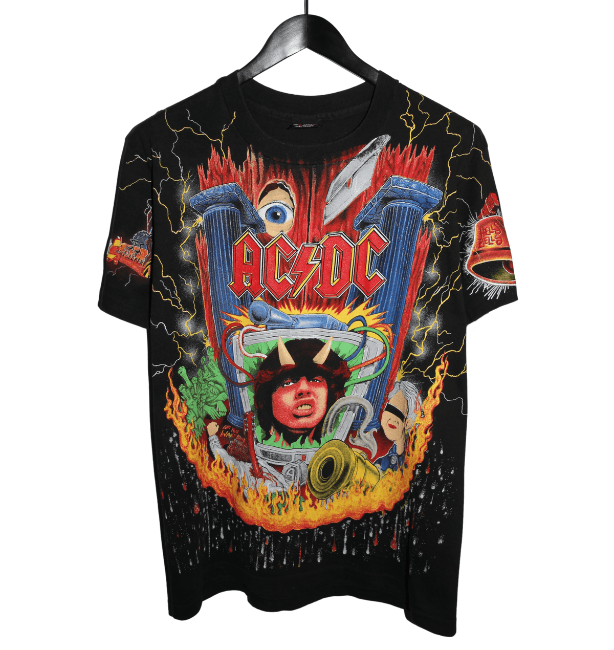 ACDC 1992 Hells Bells All Over Print Shirt - Faded AU