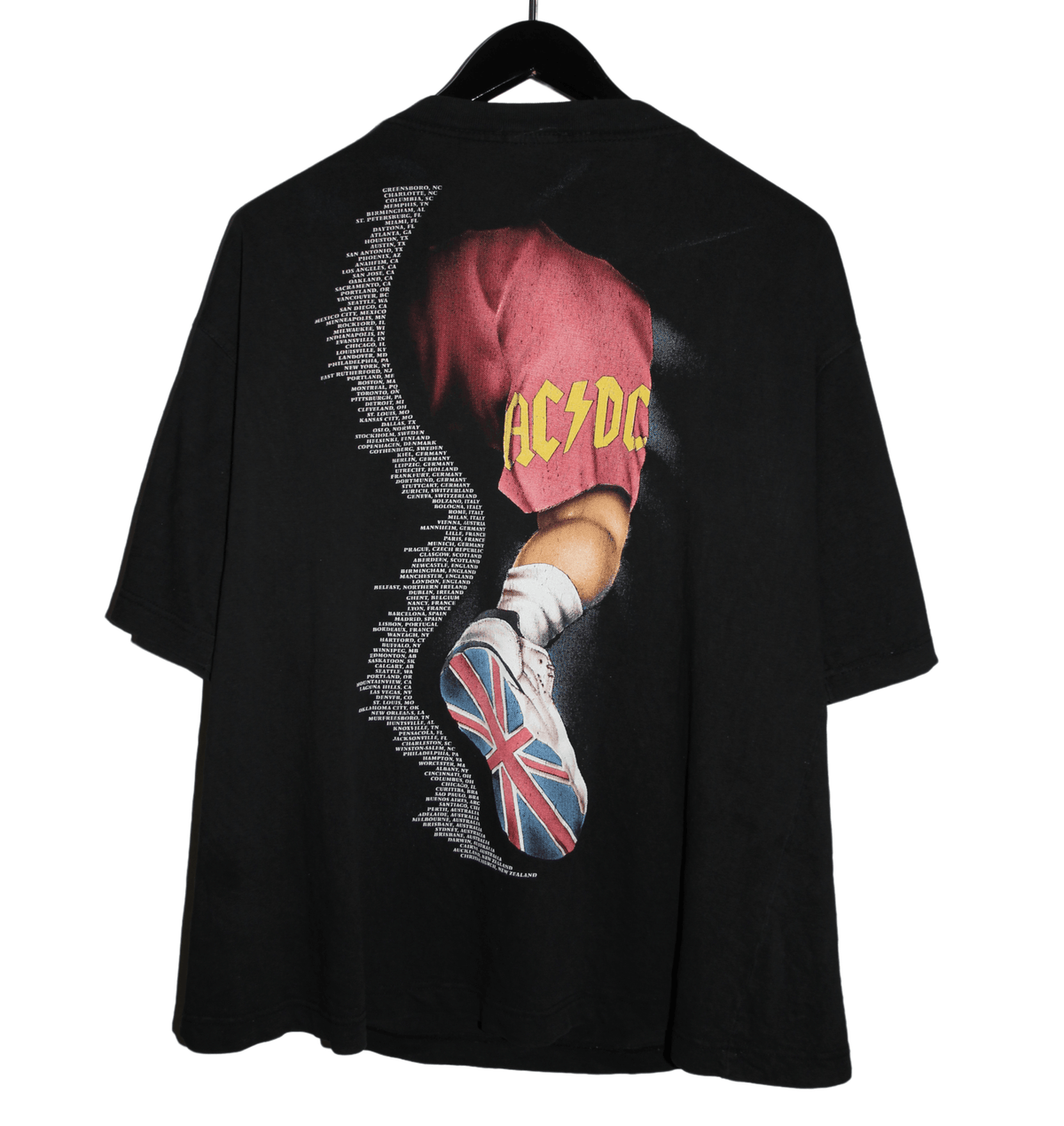 ACDC 1993 Angus Young Worldwide Tour Shirt - Faded AU