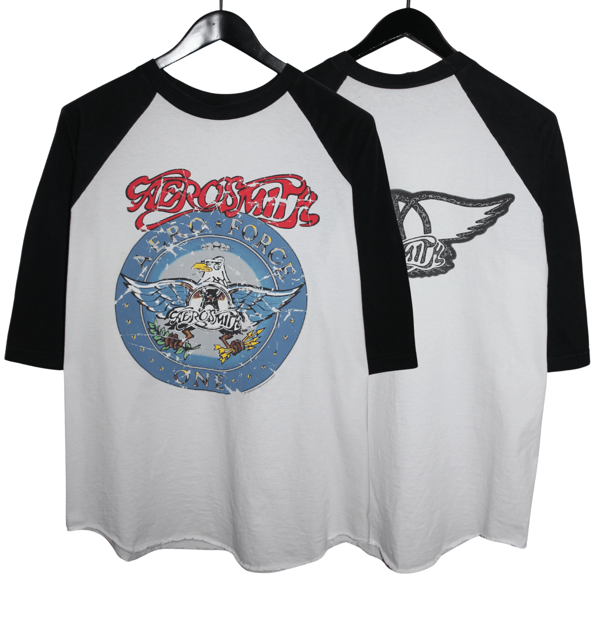 Aerosmith 1997 Aero Force One Raglan Shirt - Faded AU
