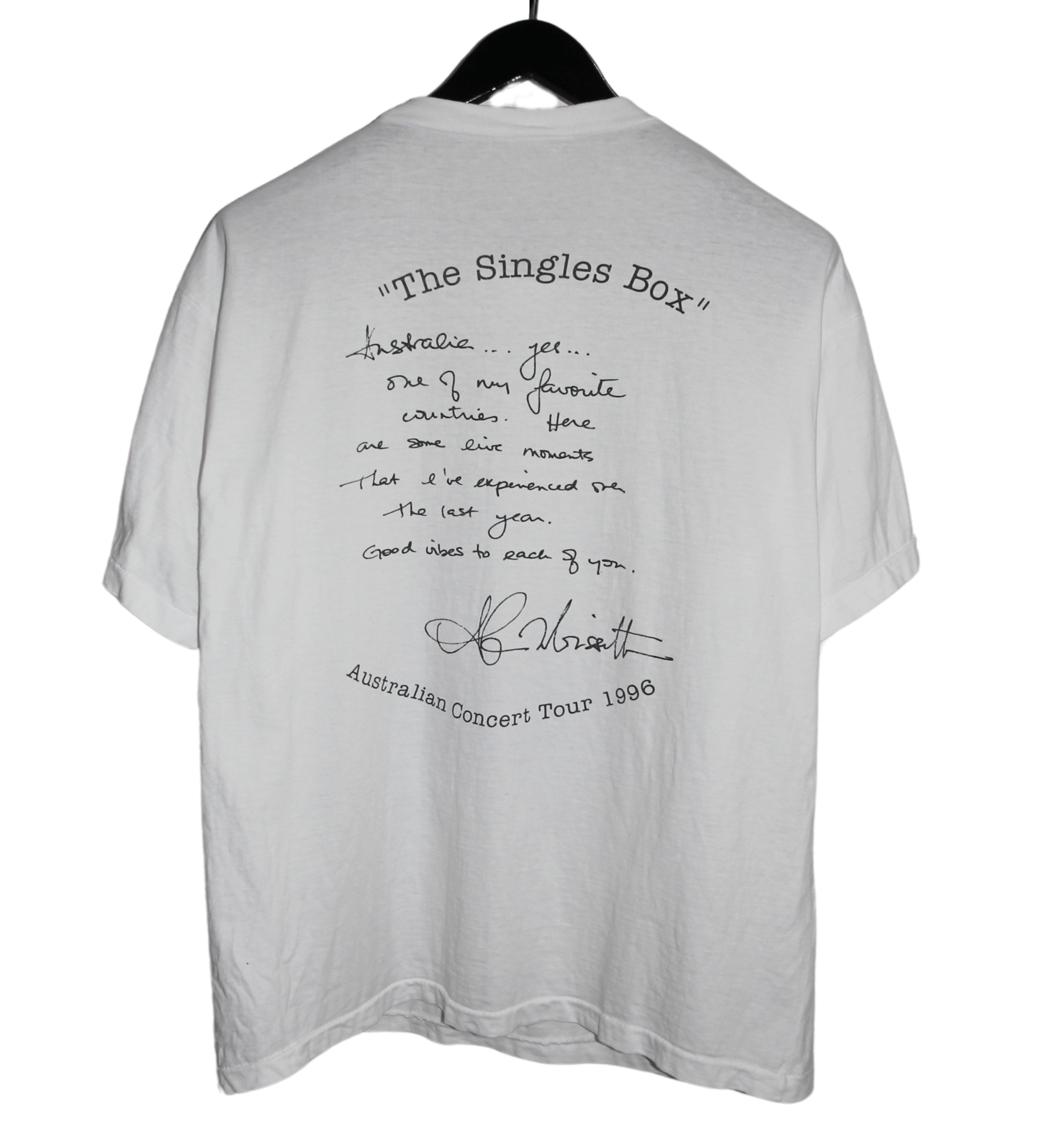 Alanis Morissette 1996 The Singles Box Shirt - Faded AU