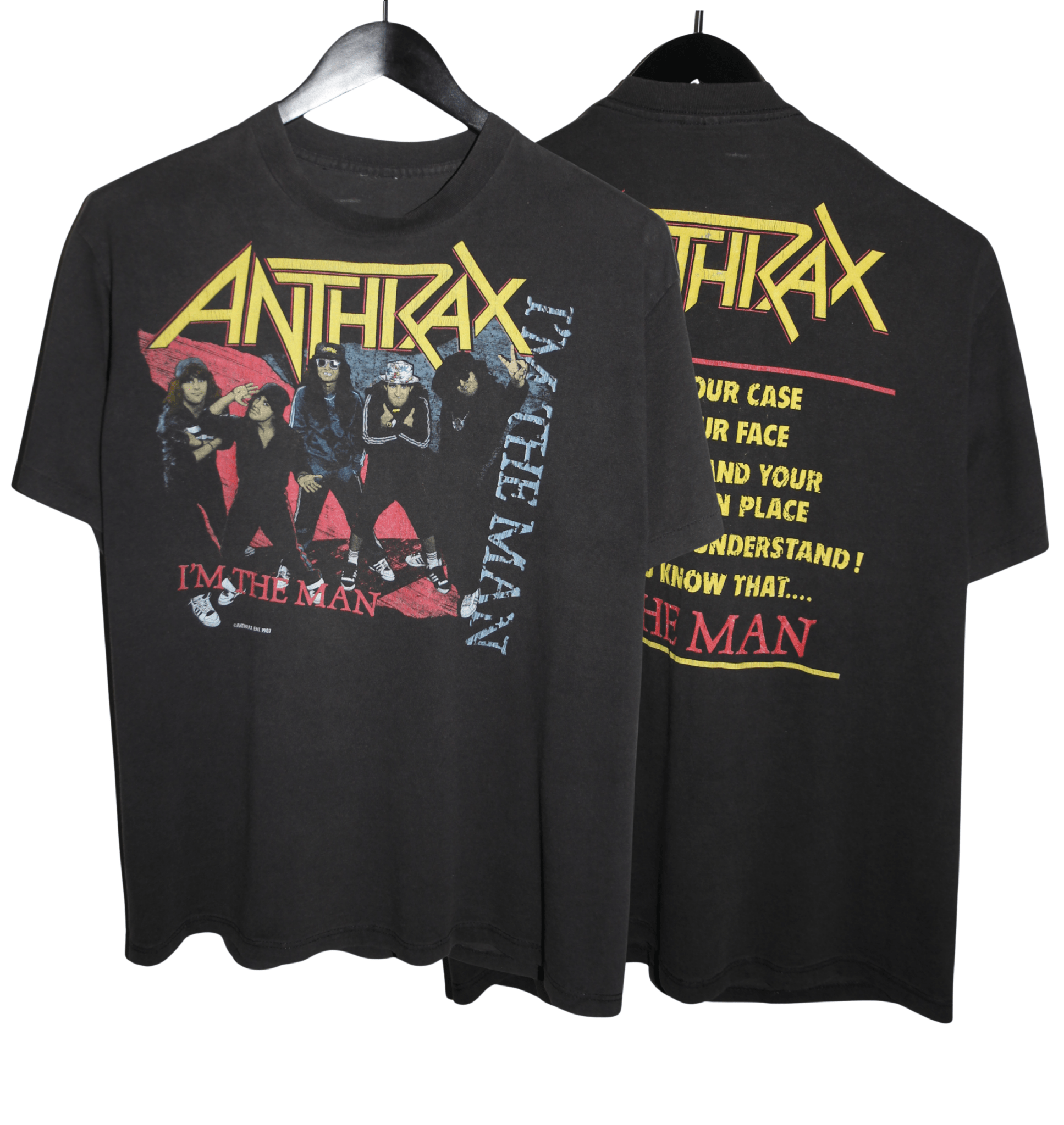 Anthrax 1987 I'm The Man Shirt - Faded AU