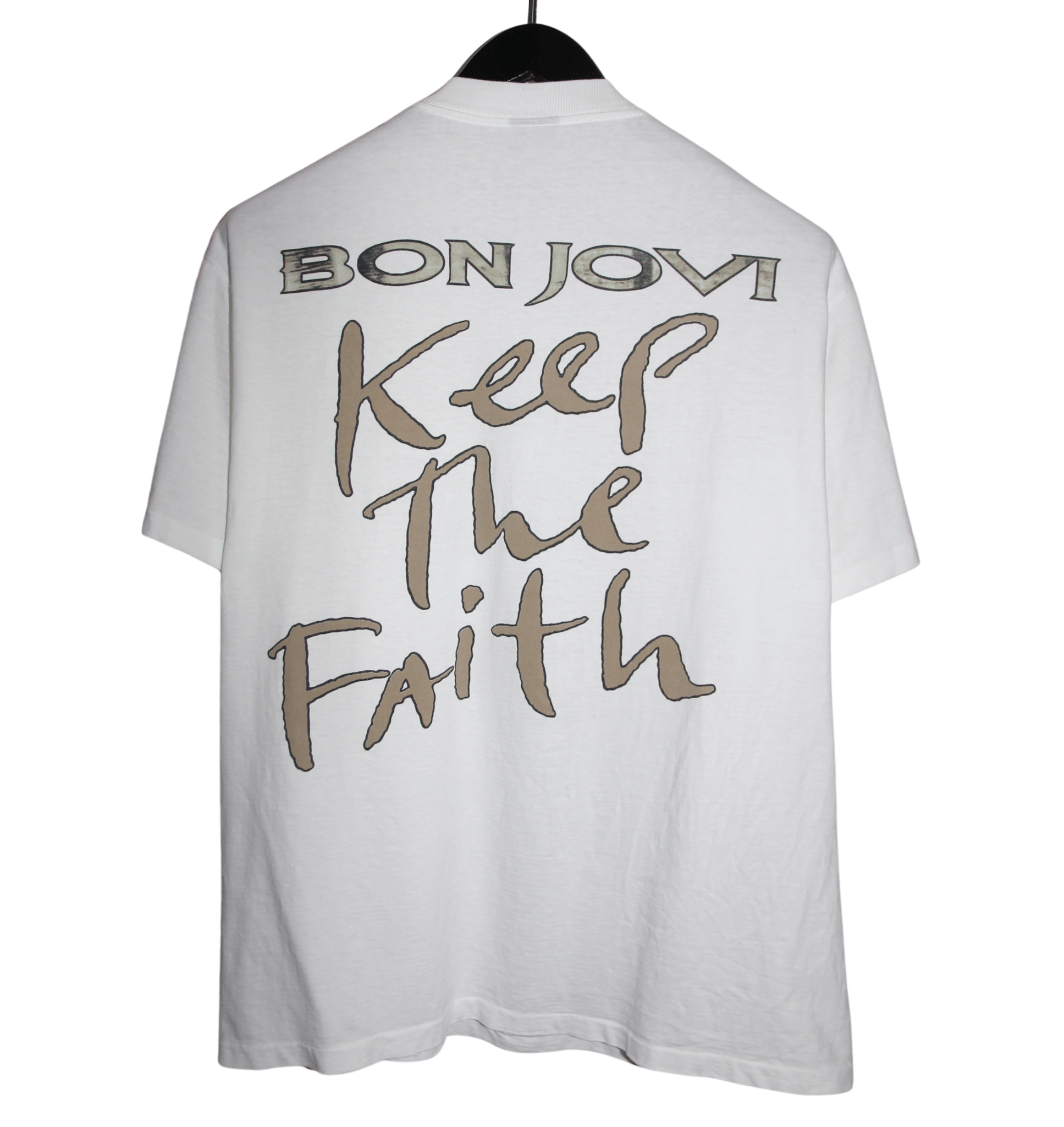 Bon Jovi 1992 Keep The Faith Tour Shirt - Faded AU