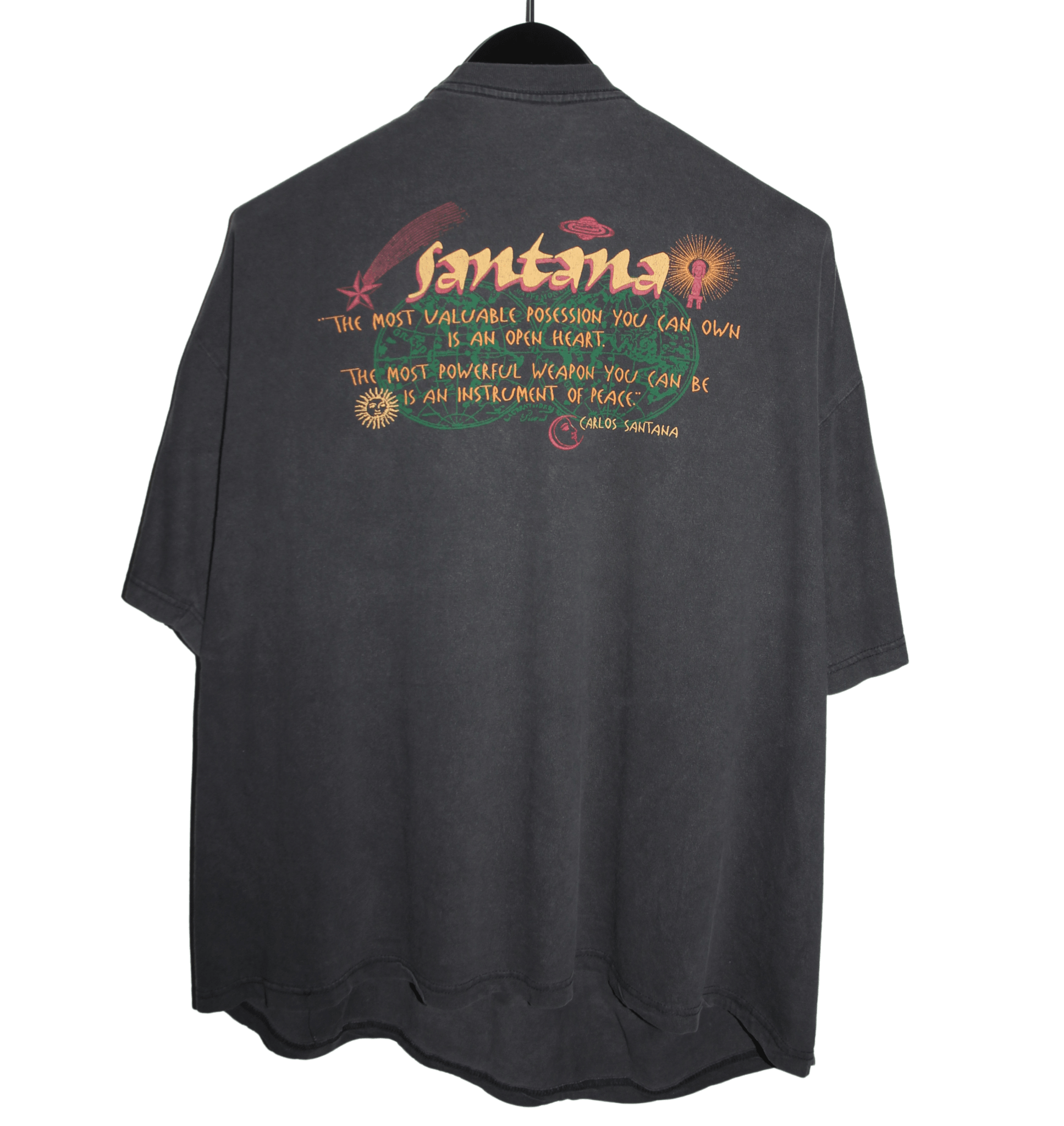 Carlos Santana 1997 Heaven Smiles Shirt - Faded AU
