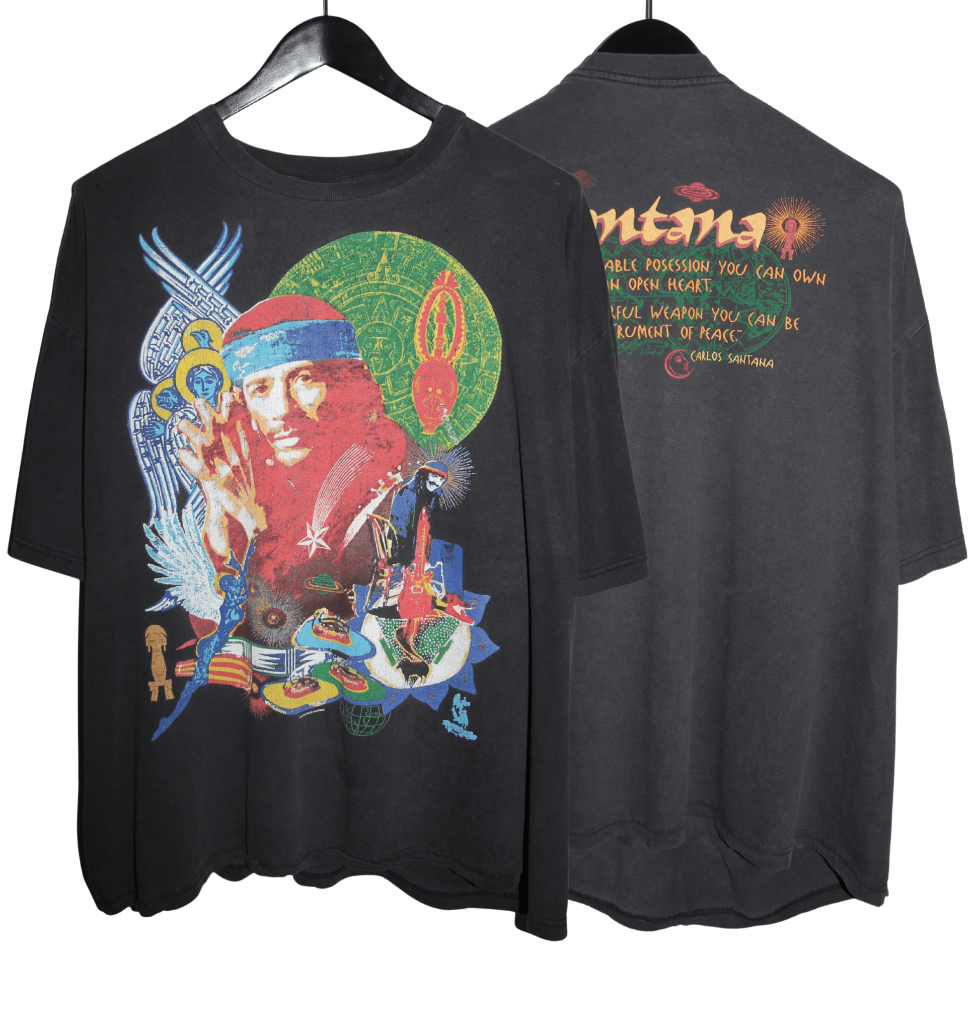 Carlos Santana 1997 Heaven Smiles Shirt - Faded AU
