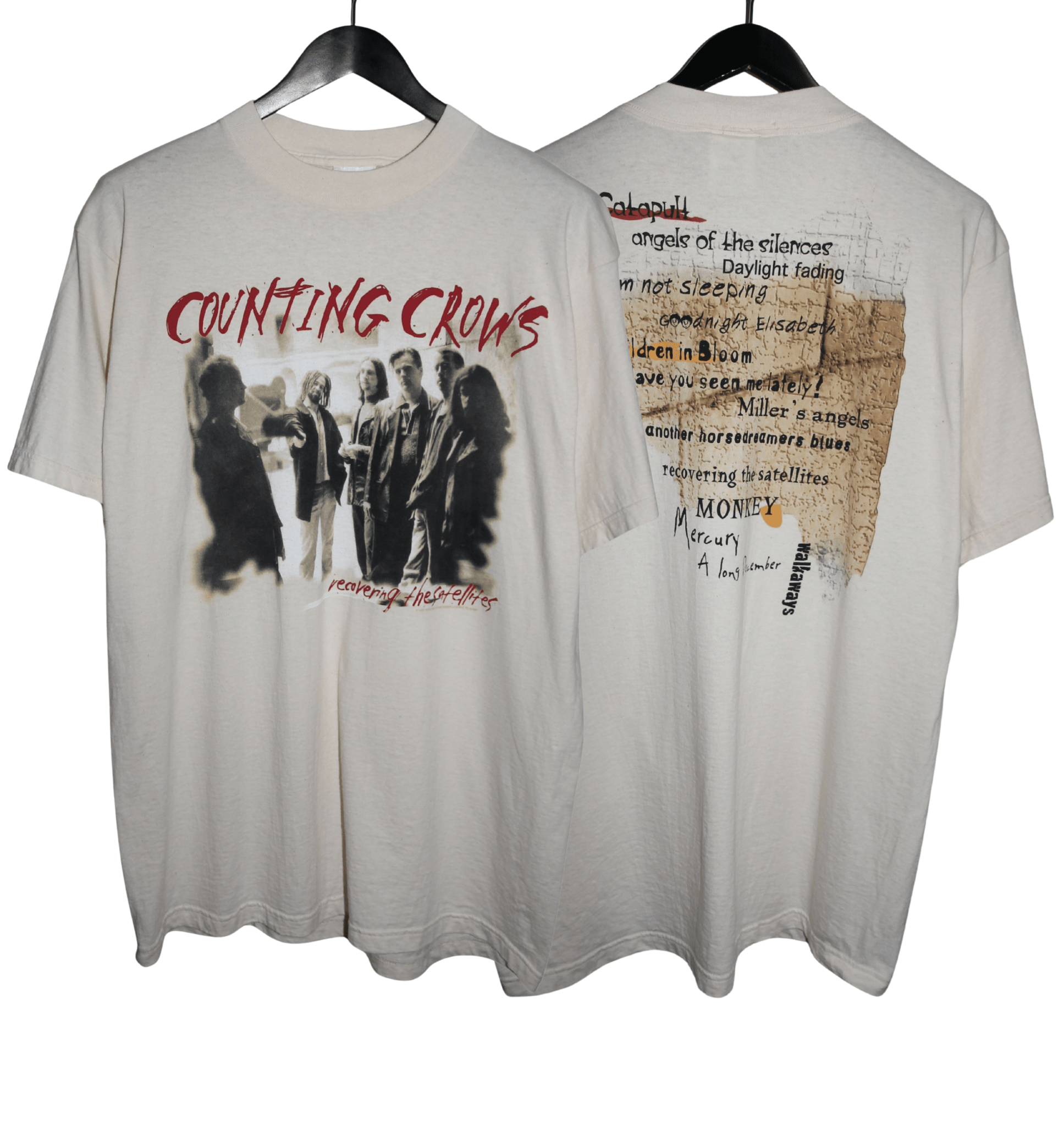 Counting Crows 1997 Recovering The Satellites Shirt - Faded AU