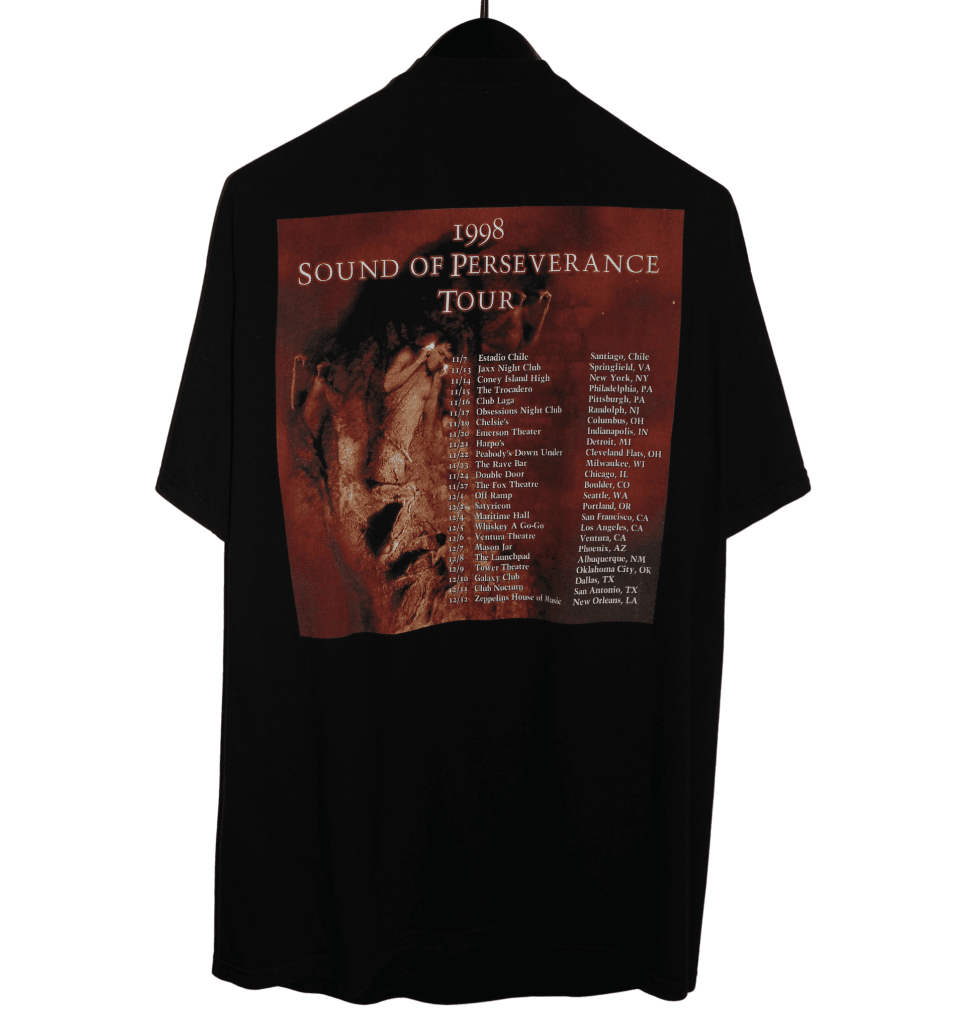 Death 1998 Sound of Perseverance Tour Shirt - Faded AU