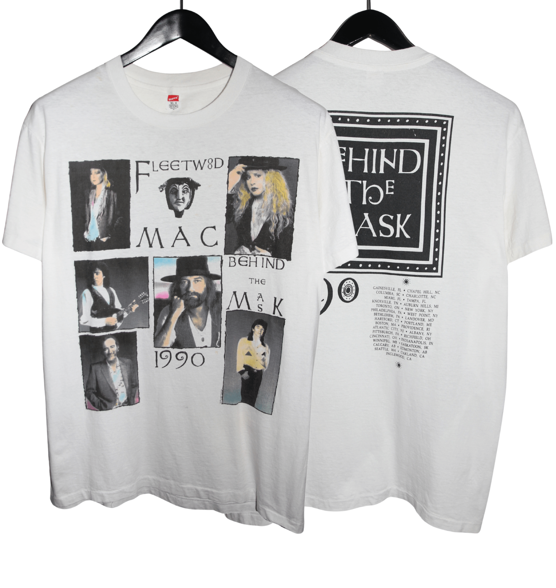 Fleetwood Mac 1990 Behind The Mask Tour Shirt - Faded AU
