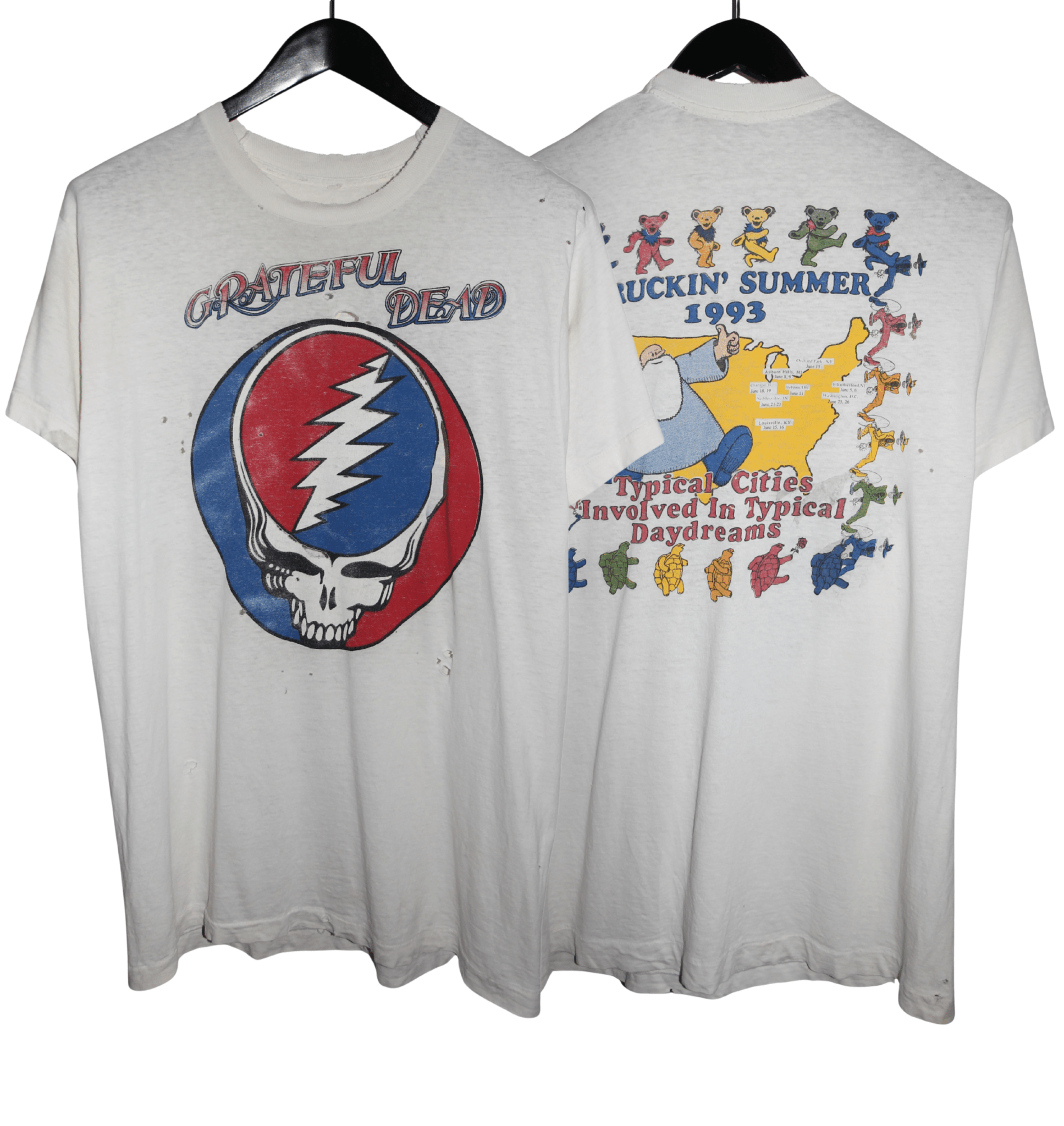 Grateful Dead 1993 Truckin' Summer Tour Shirt - Faded AU