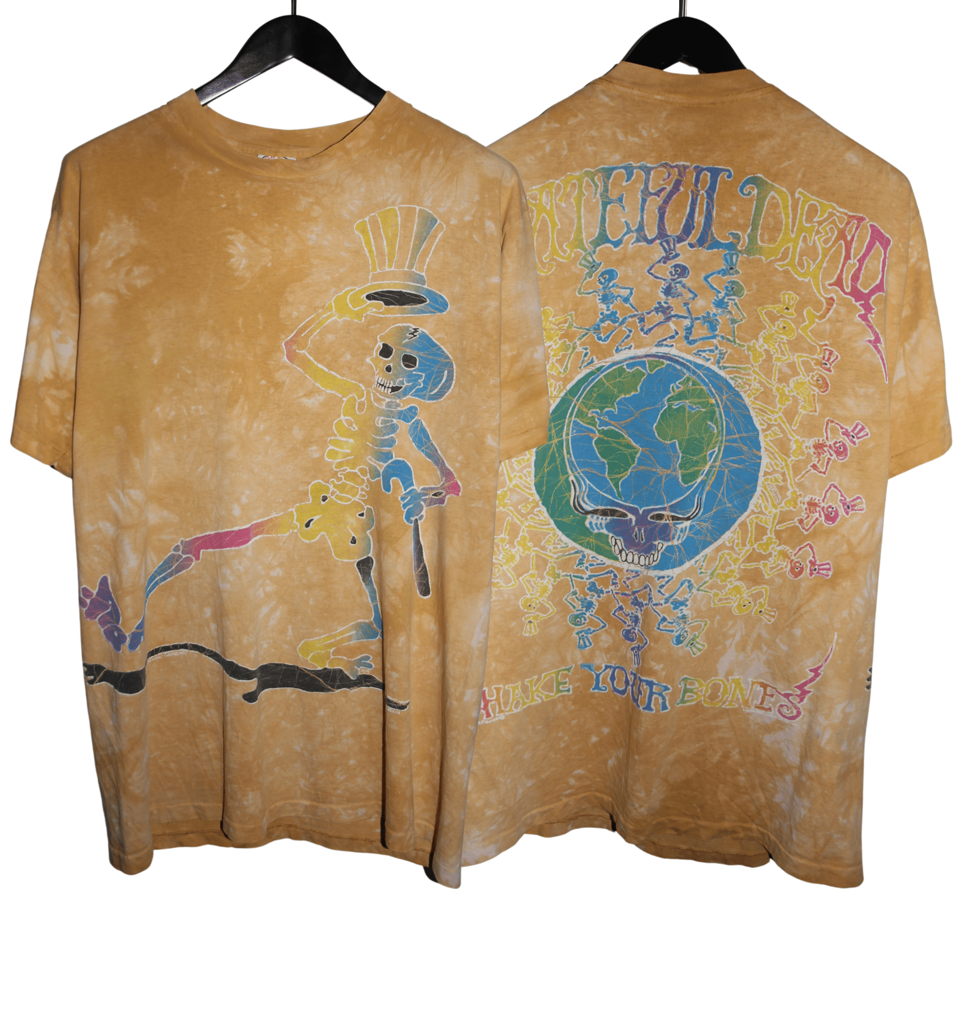 Grateful Dead 1994 Shake Your Bones Tie Dye Shirt - Faded AU
