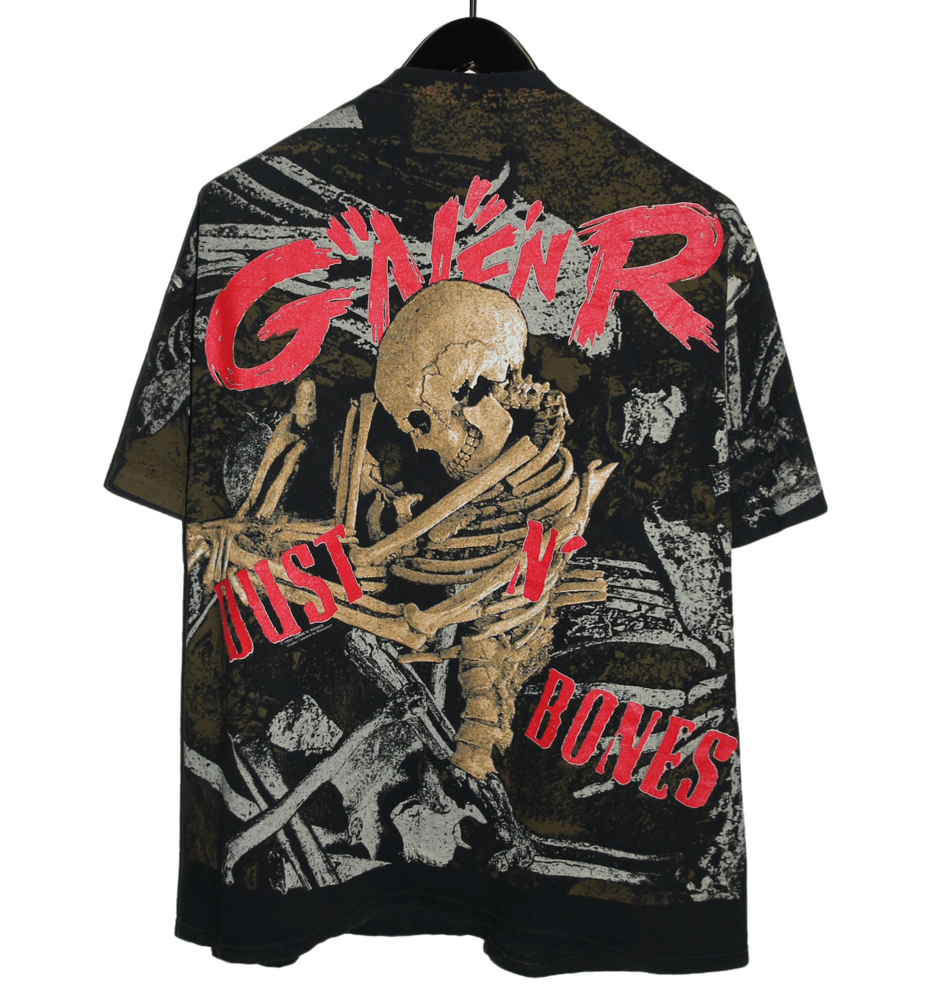 Guns N' Roses 1991 Dust N' Bones All Over Print Shirt - Faded AU