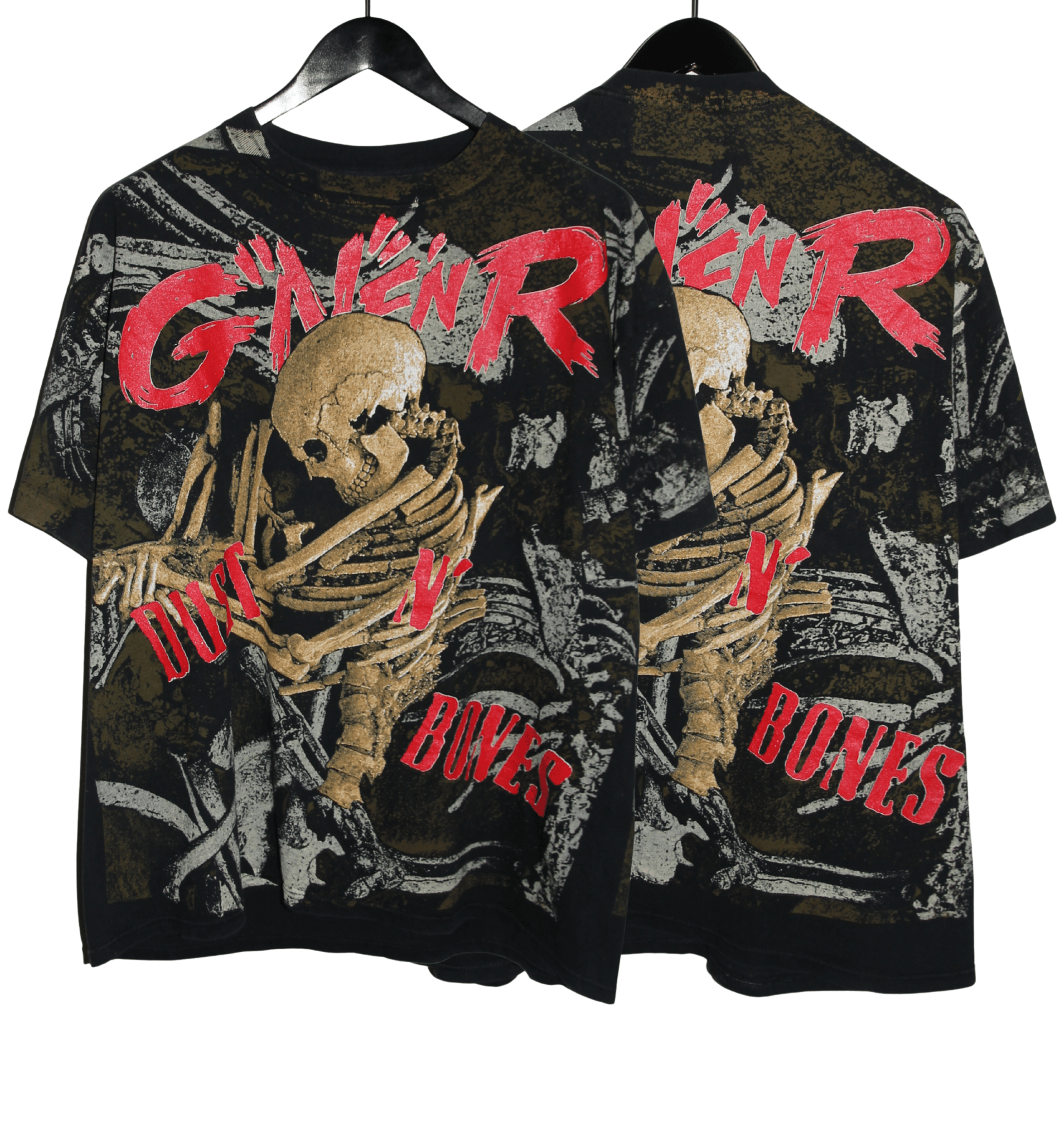 Guns N' Roses 1991 Dust N' Bones All Over Print Shirt - Faded AU