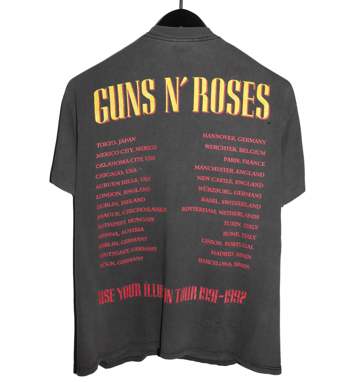 Guns N Roses 1991/92 Use Your Illusion Tour Shirt - Faded AU