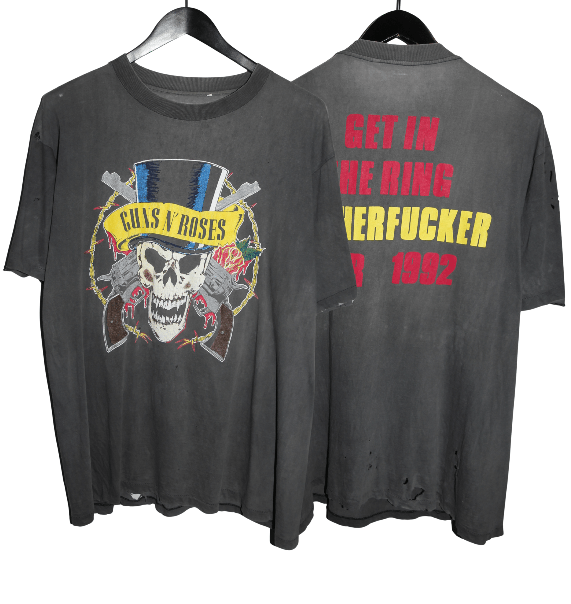 Guns N Roses 1992 Get In The Ring Tour Shirt - Faded AU