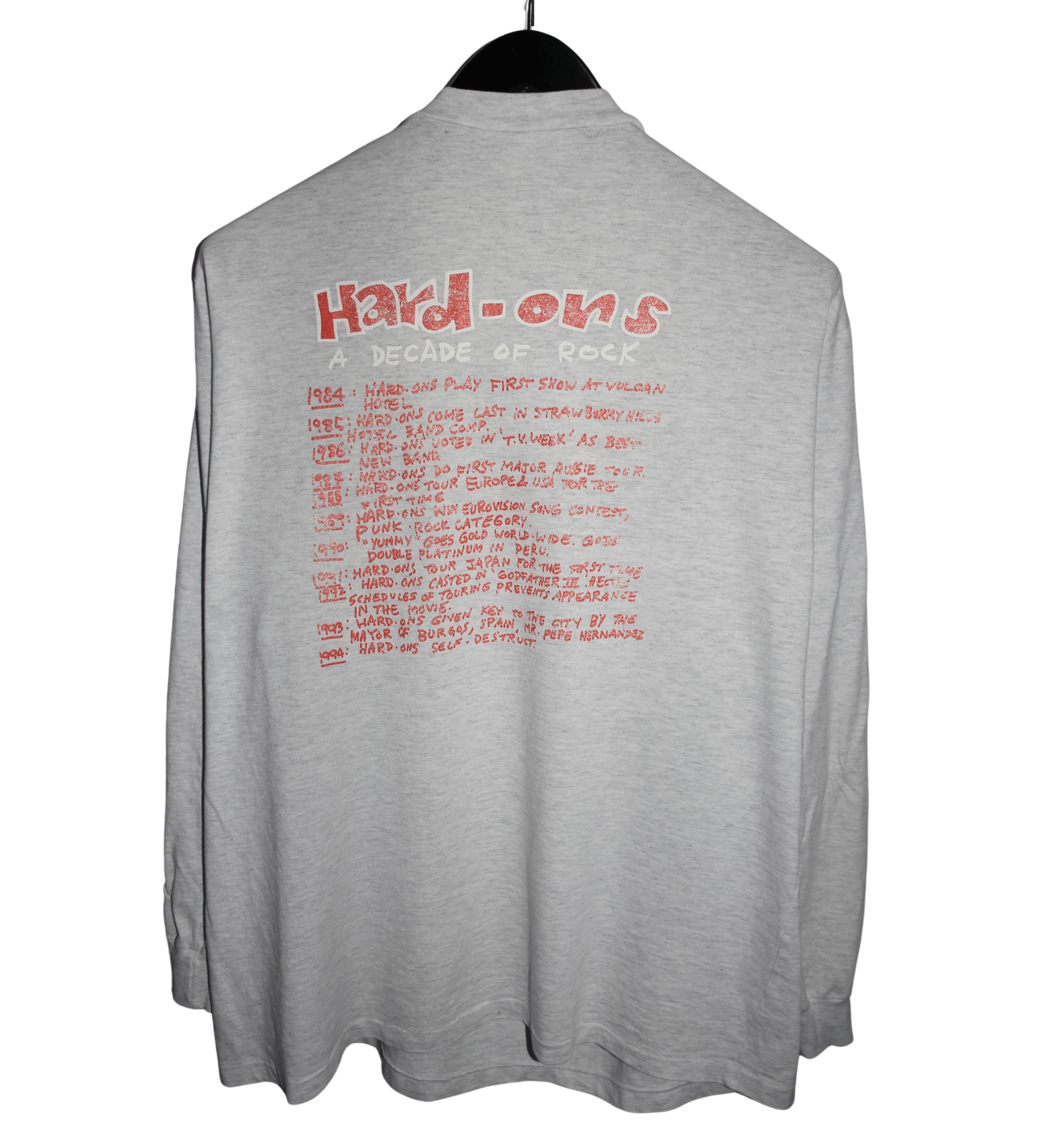 Hard Ons 1994 A Decade of Rock Long Sleeve - Faded AU
