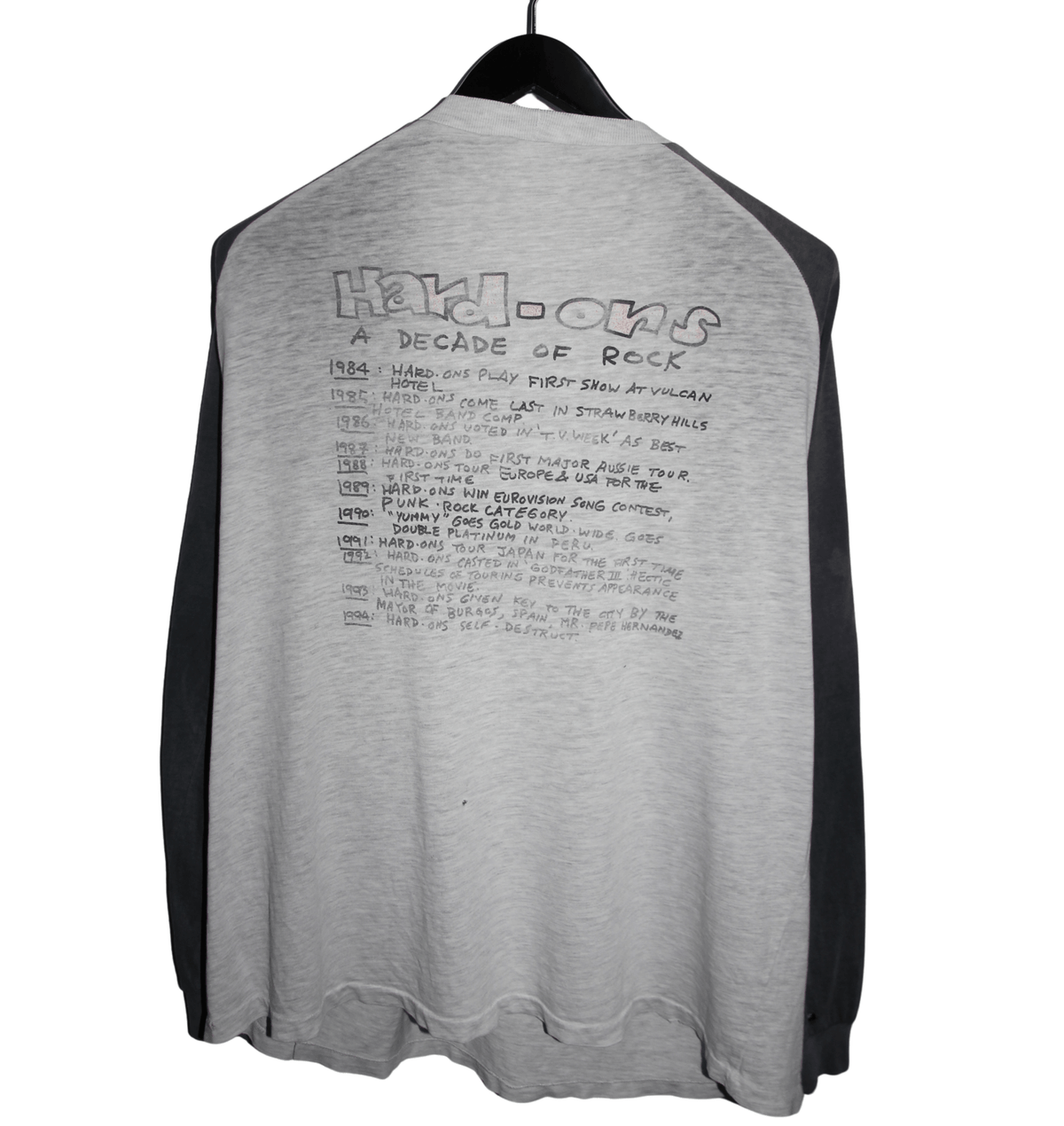 Hard Ons 1994 Astro Boy A Decade of Rock Long Sleeve - Faded AU
