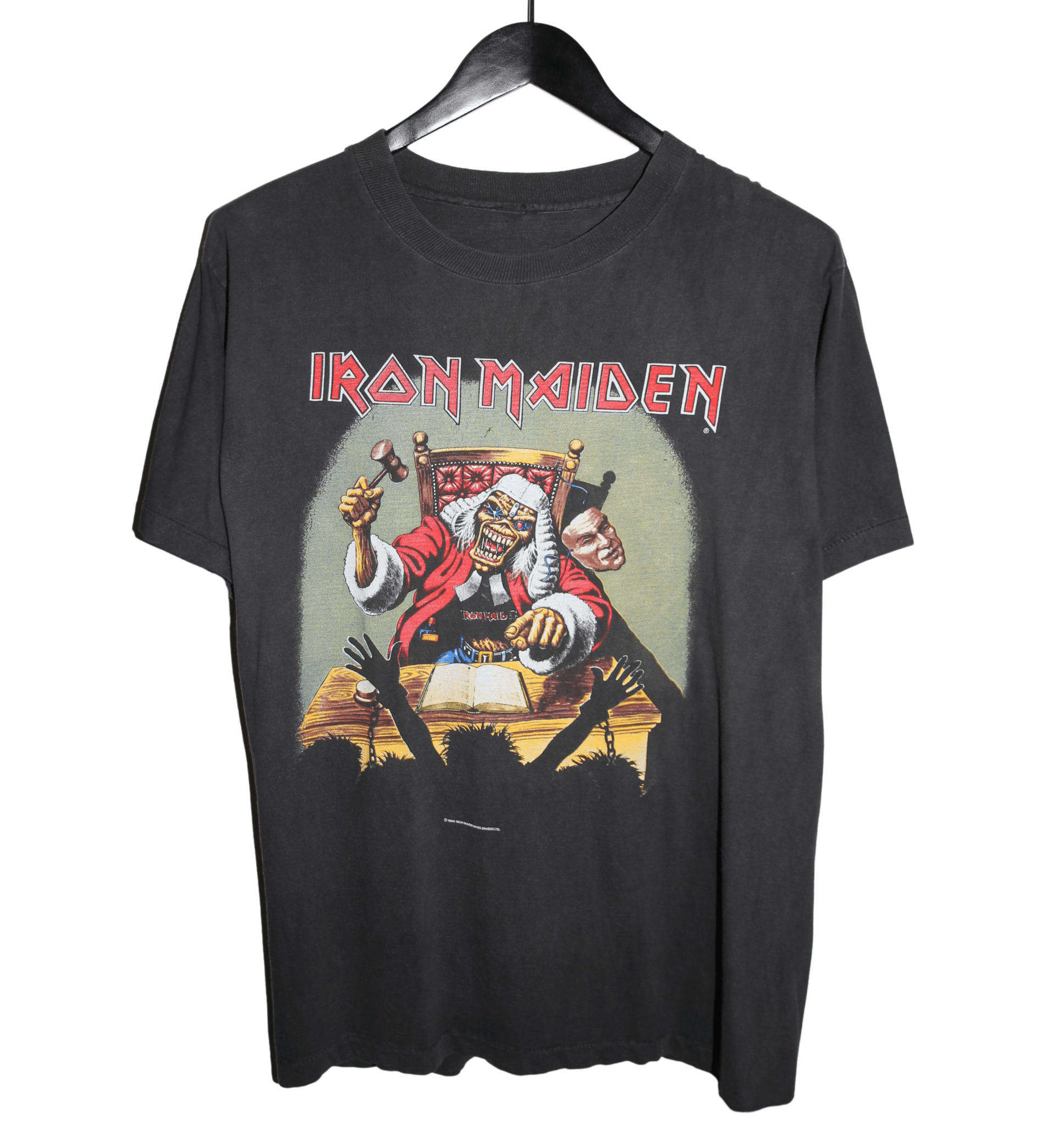 Iron Maiden 1990 Deaf Sentence Shirt - Faded AU