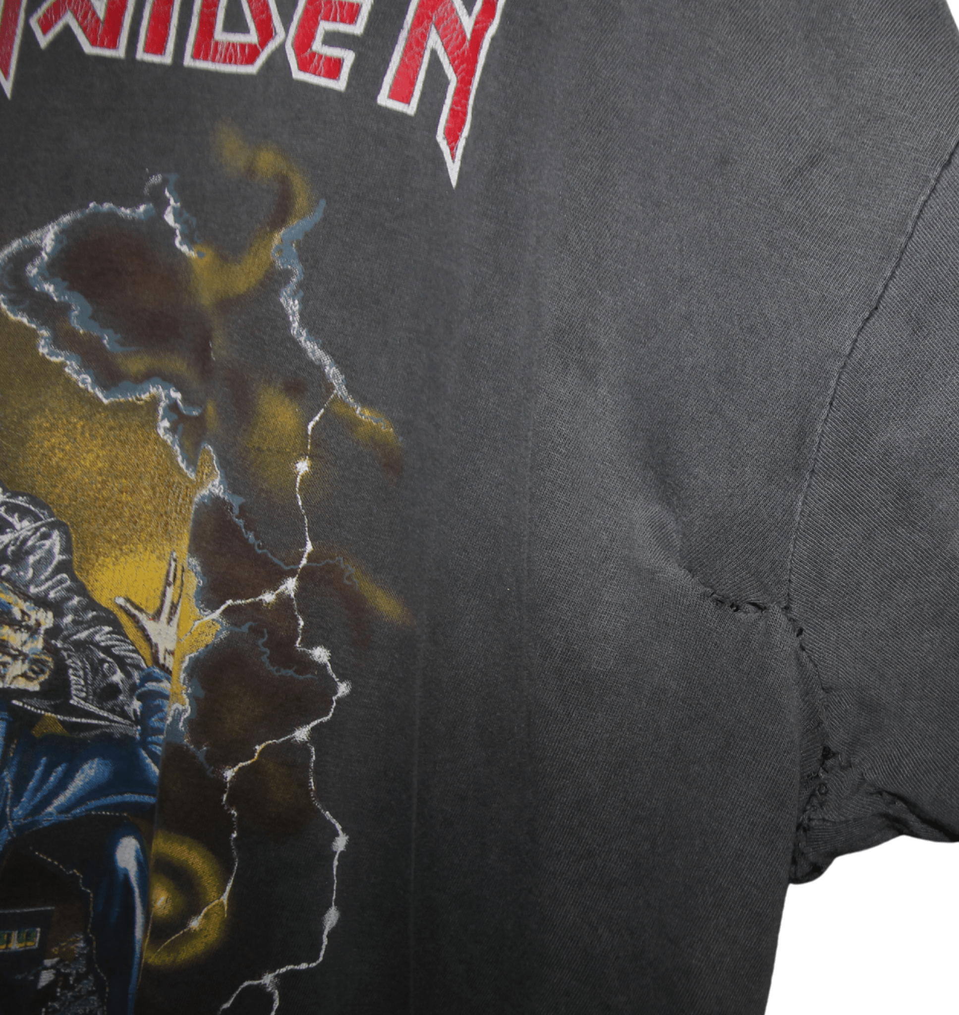 Iron Maiden 1990 No Prayer For The Dying Tour Shirt - Faded AU