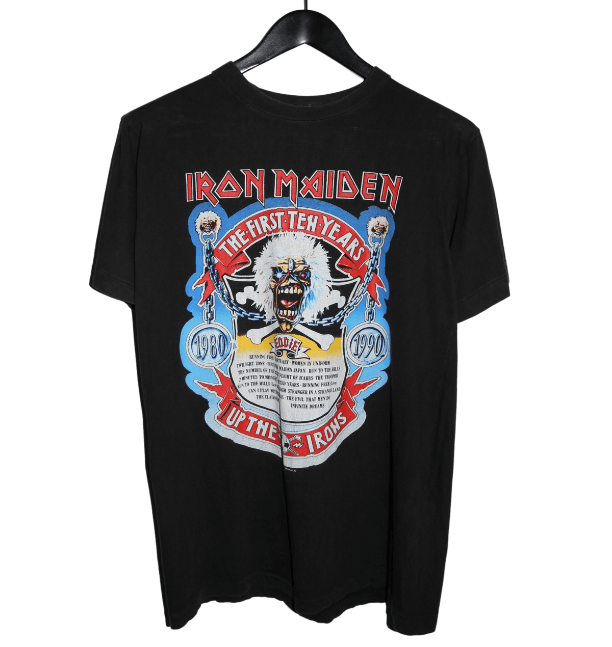 Iron Maiden 1990 The Decennium Shirt - Faded AU
