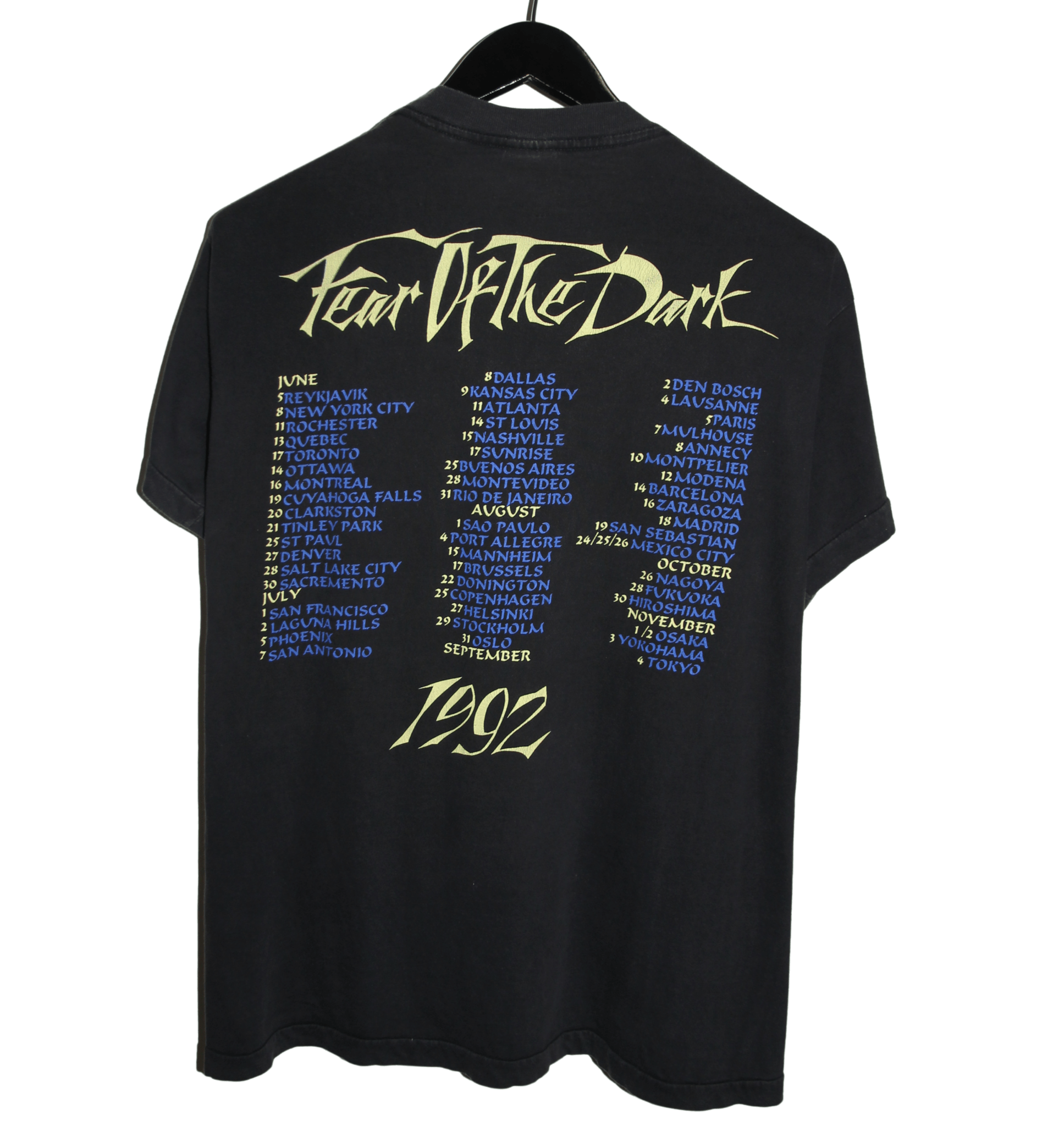 Iron Maiden 1992 Fear of the Dark Tour Shirt - Faded AU