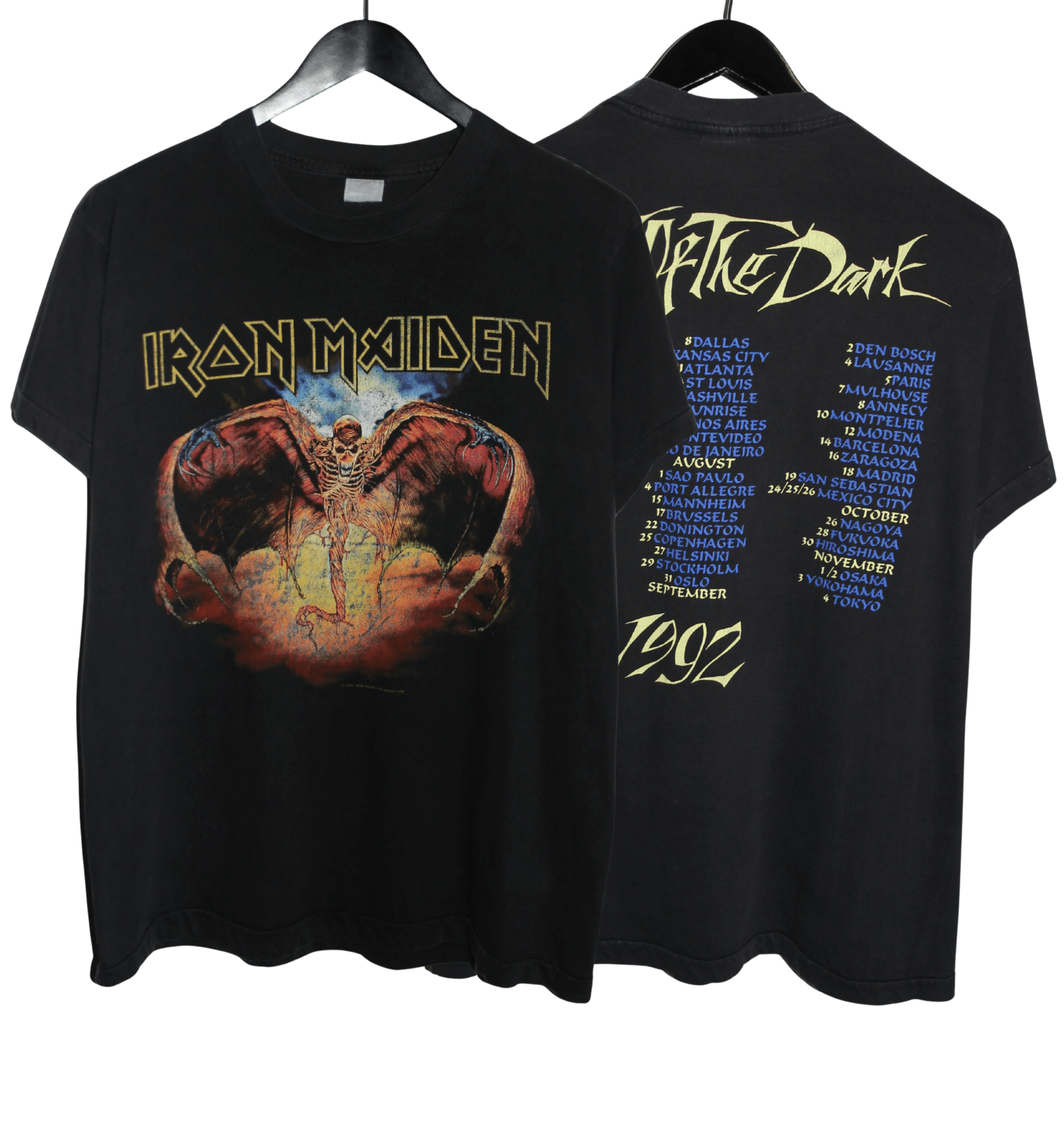 Iron Maiden 1992 Fear of the Dark Tour Shirt - Faded AU