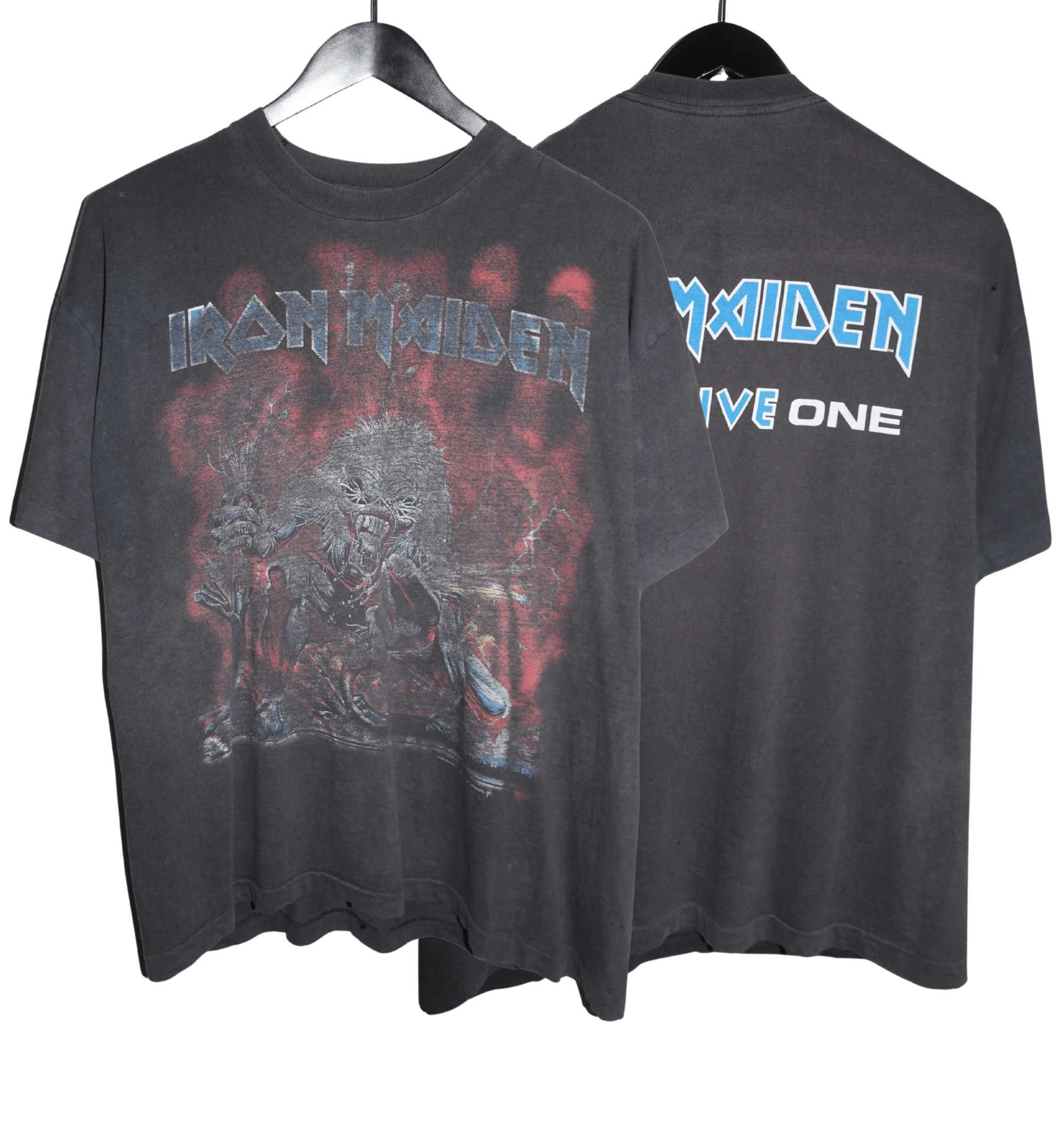 Iron Maiden 1993 A Real Live One Shirt - Faded AU