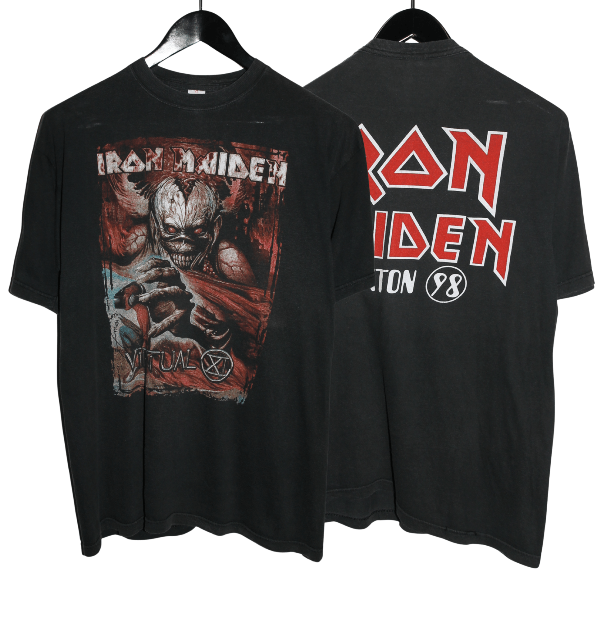 Iron Maiden 1998 Virtual XI Album Tour Shirt - Faded AU