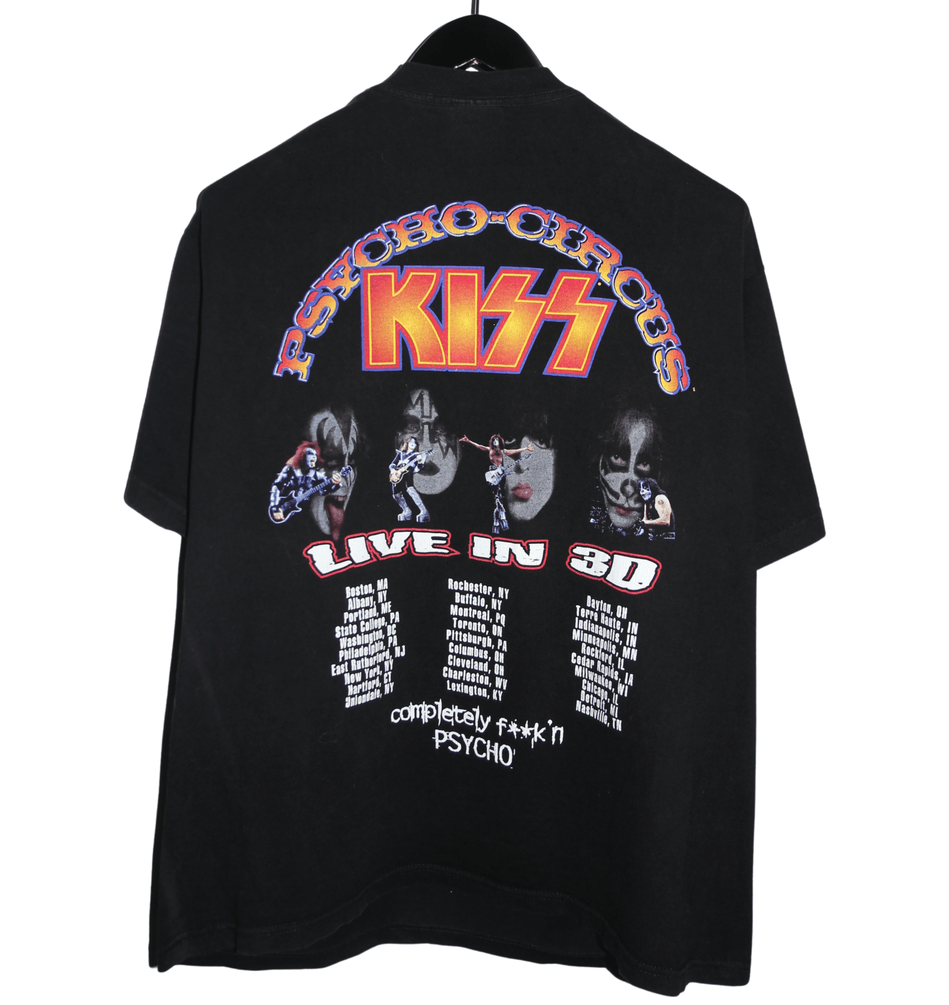 Kiss 1998 Pyscho - Circus Tour Shirt - Faded AU
