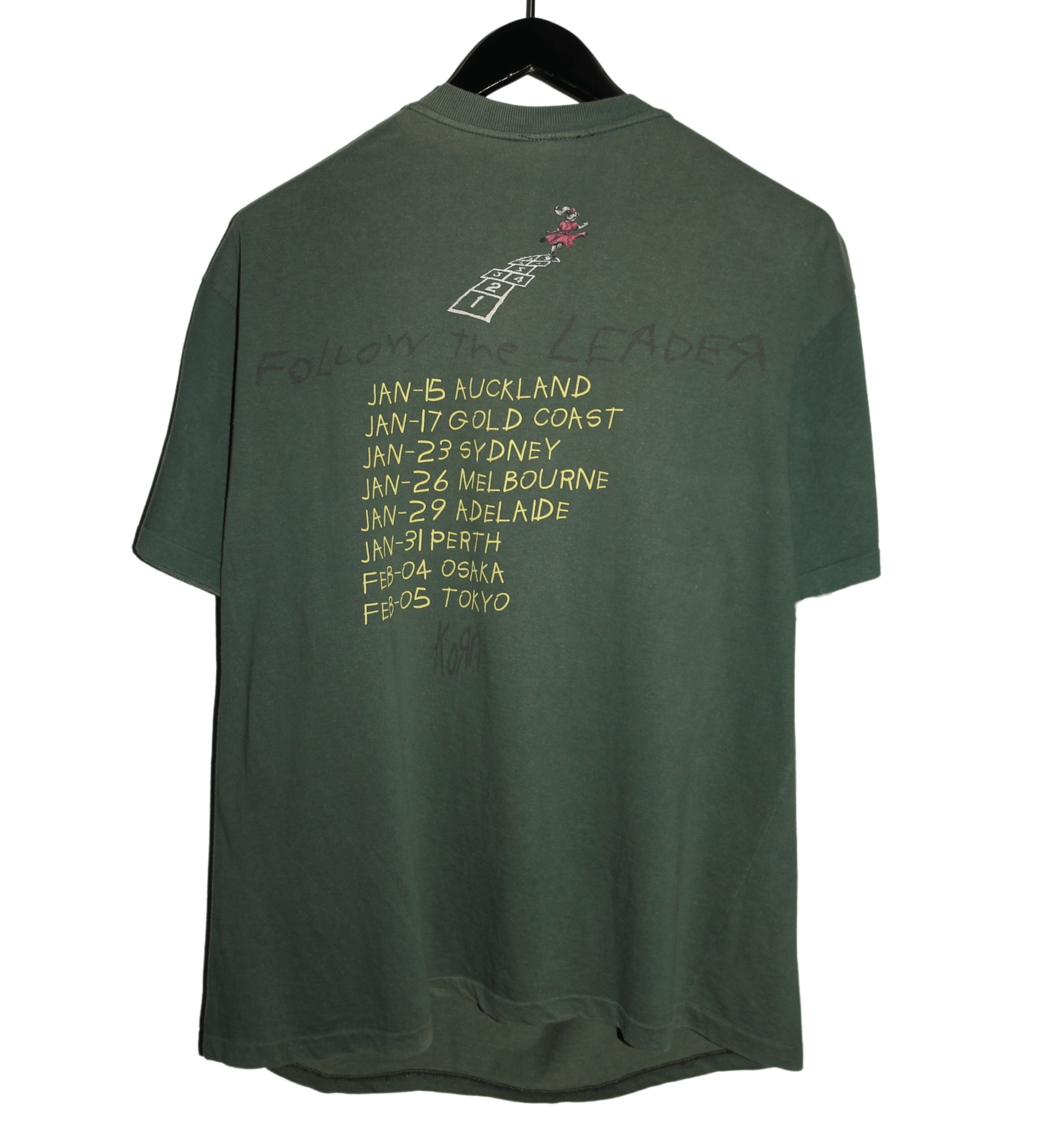 Korn 1998 Follow The Leader Tour Shirt - Faded AU