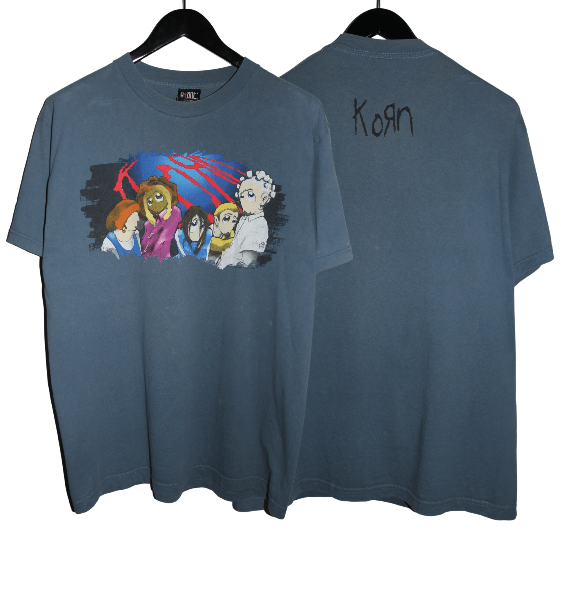 Korn 1999 Anime Shirt - Faded AU