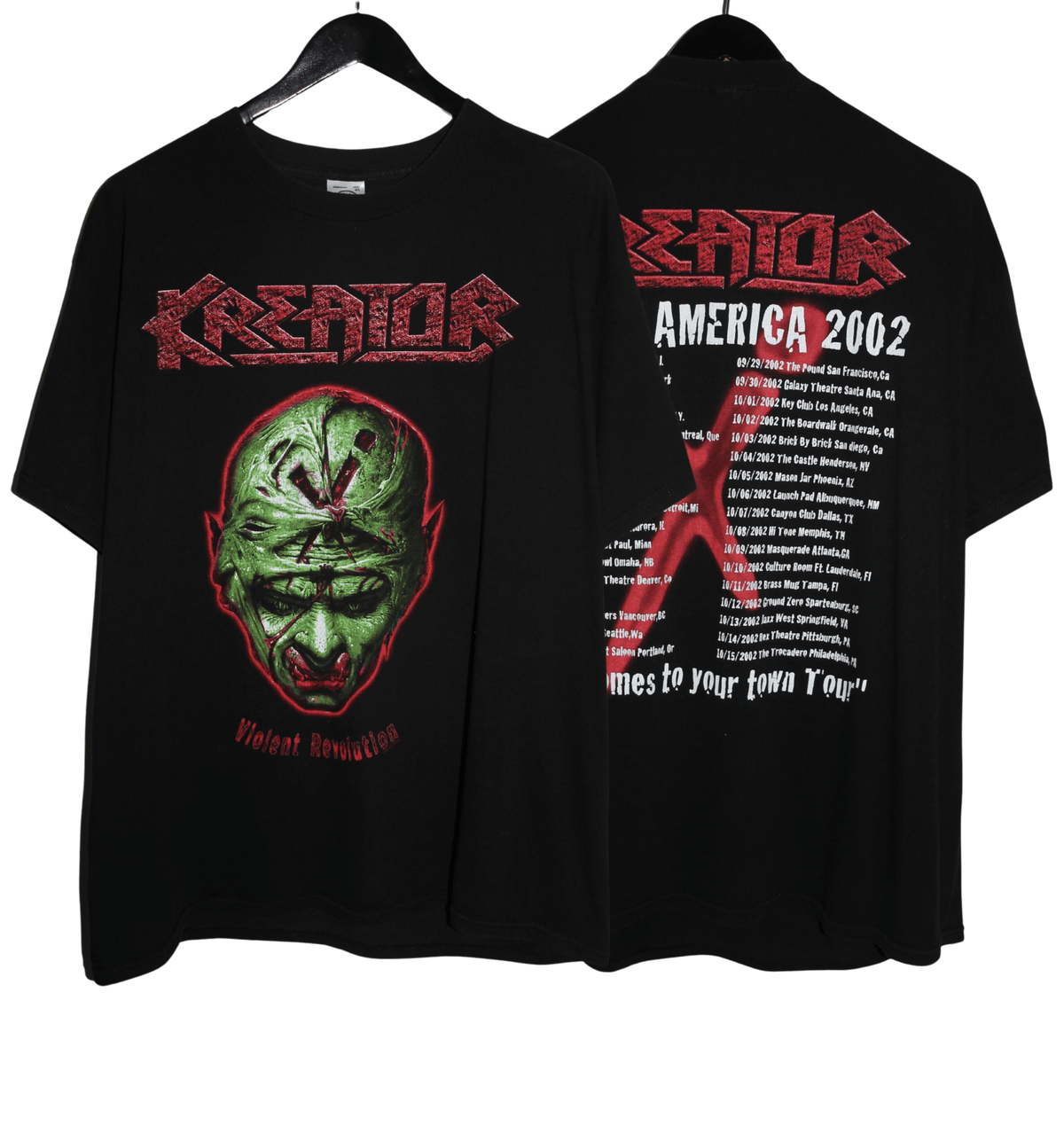 Kreator 2002 Violent Revolution Tour Shirt