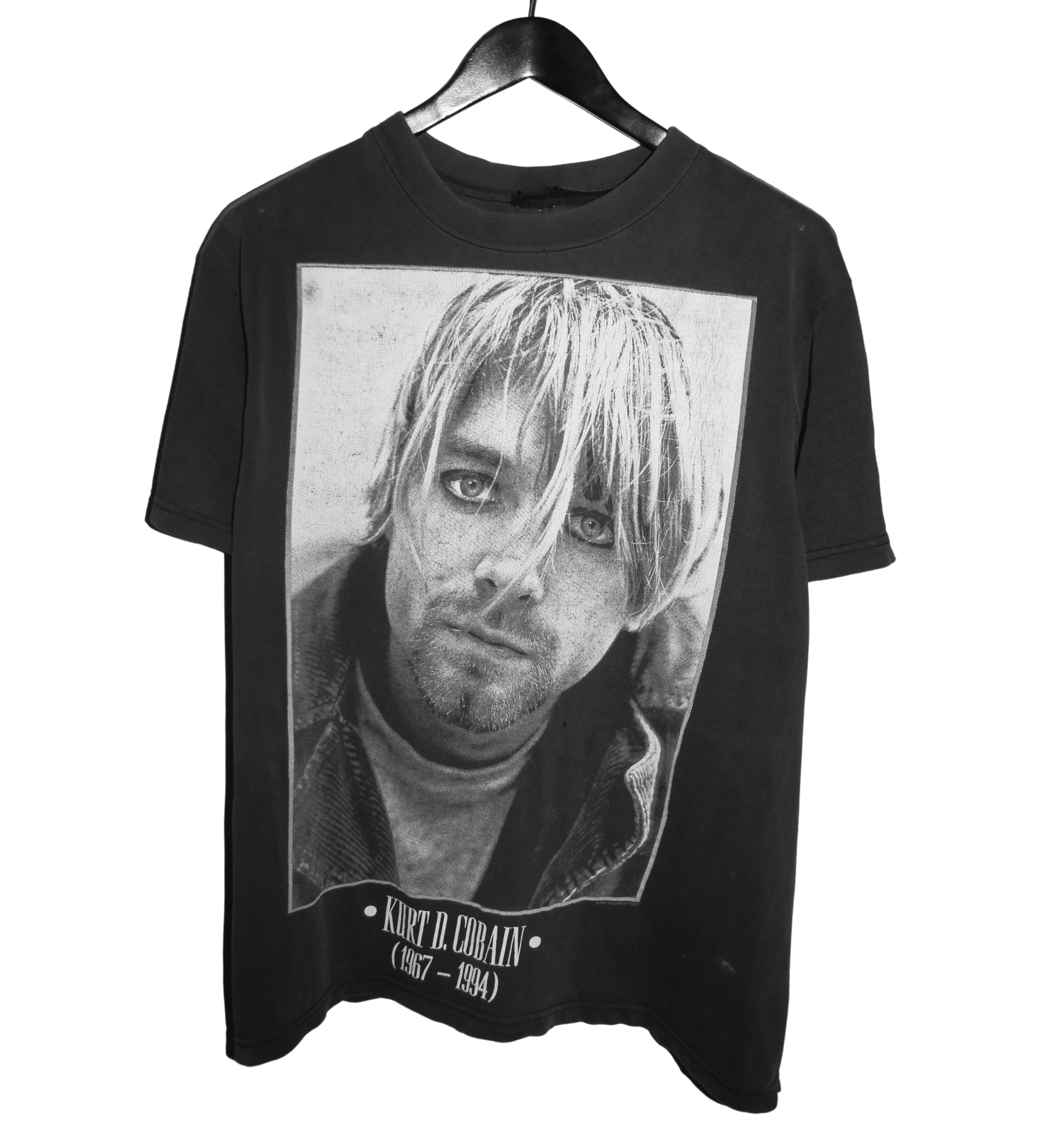 Kurt Cobain 1994 Portrait Memorial Shirt - Faded AU