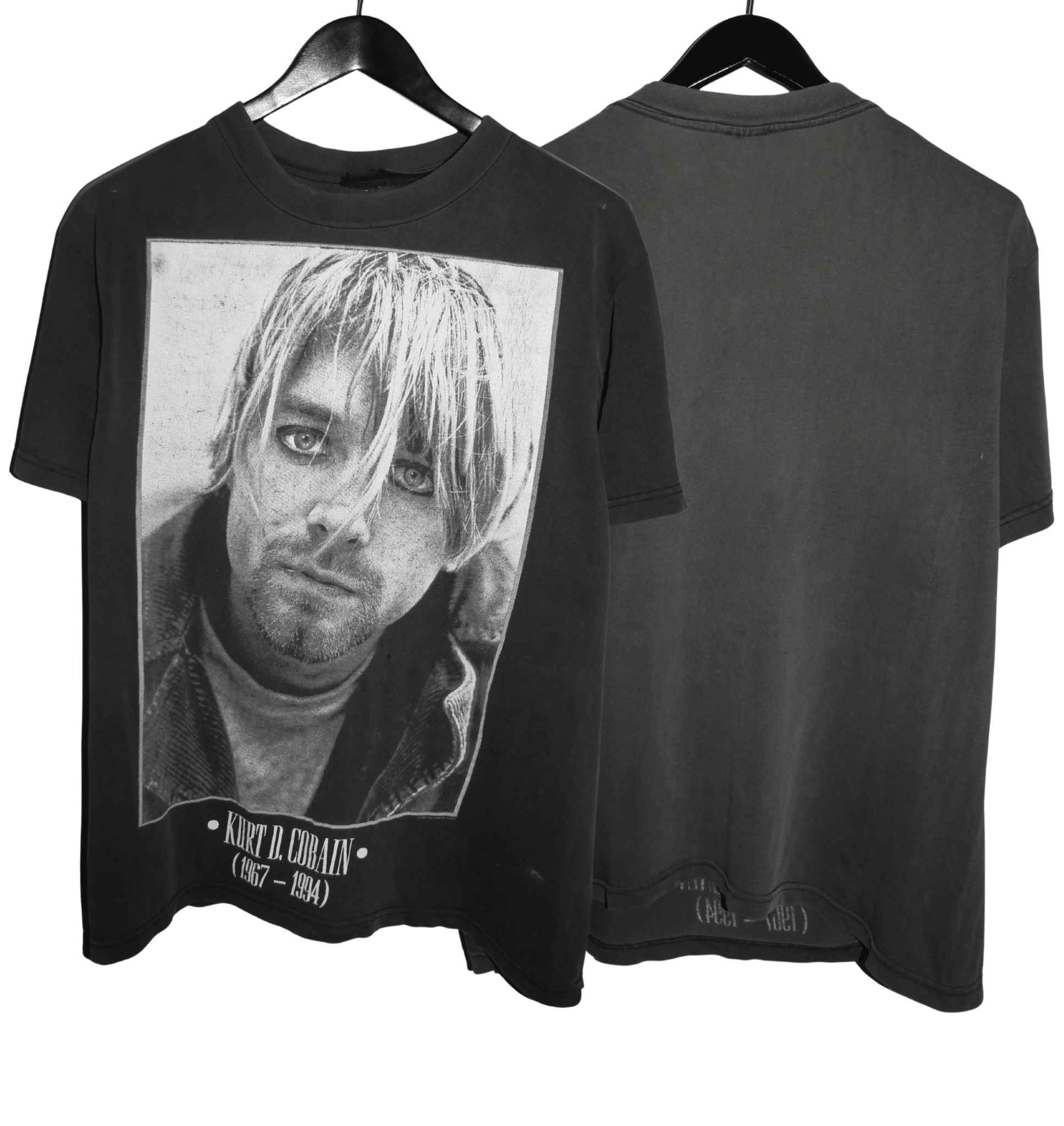 Kurt Cobain 1994 Portrait Memorial Shirt - Faded AU