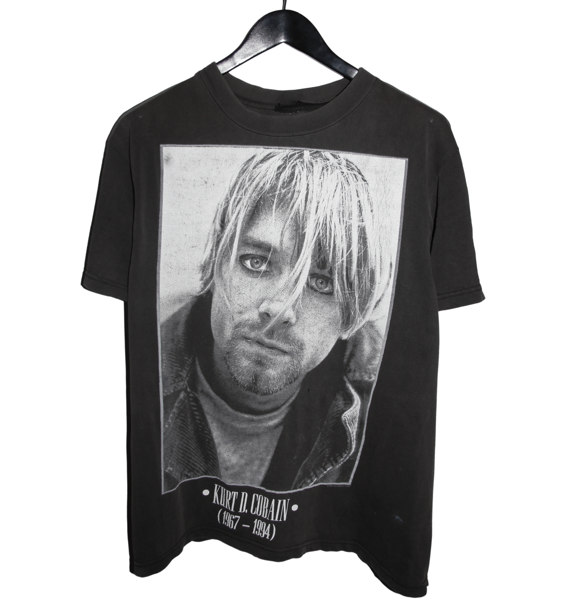 Kurt Cobain 1994 Portrait Memorial Shirt - Faded AU
