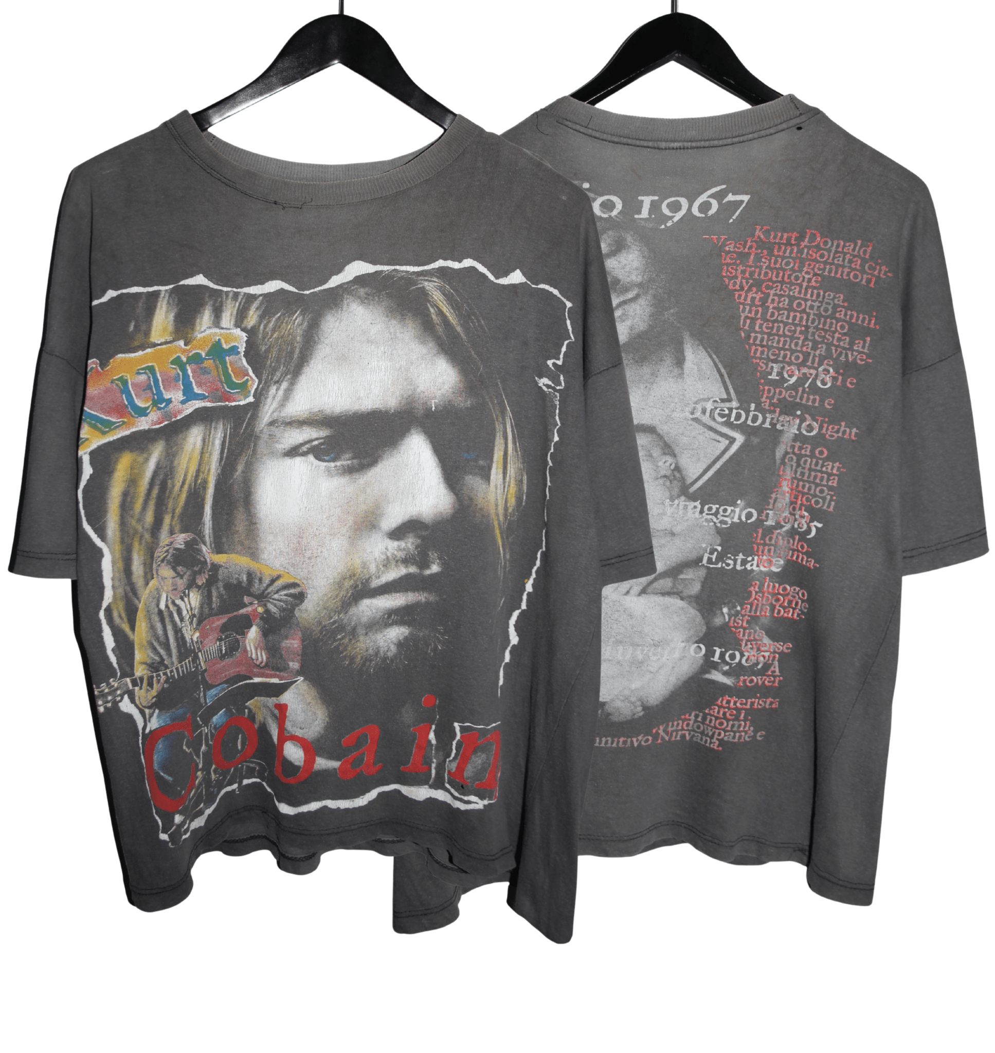 Kurt Cobain 90's European Memorial Shirt - Faded AU
