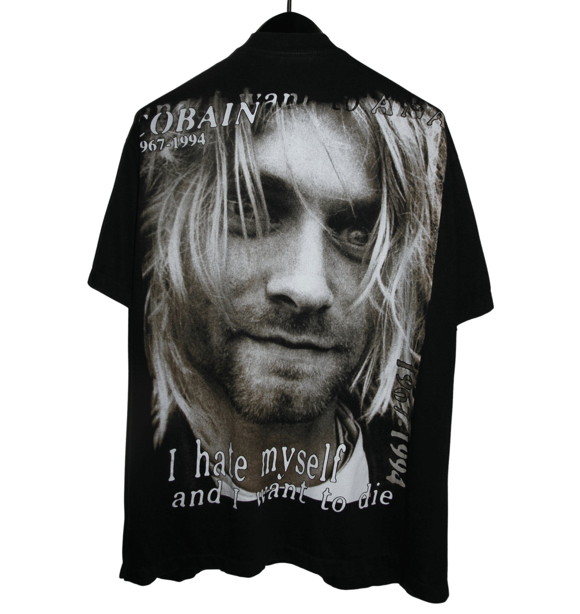 Kurt Cobain 90's I Hate Myself Shirt - Faded AU