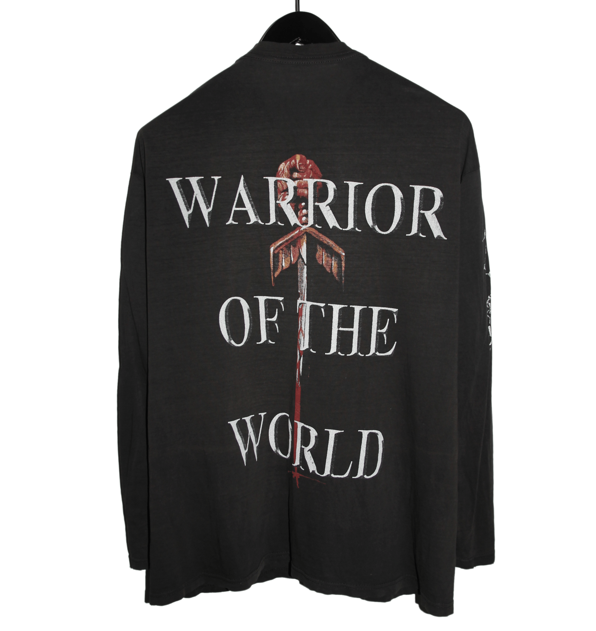 Manowar 2002 Warriors of the World Album Long Sleeve - Faded AU