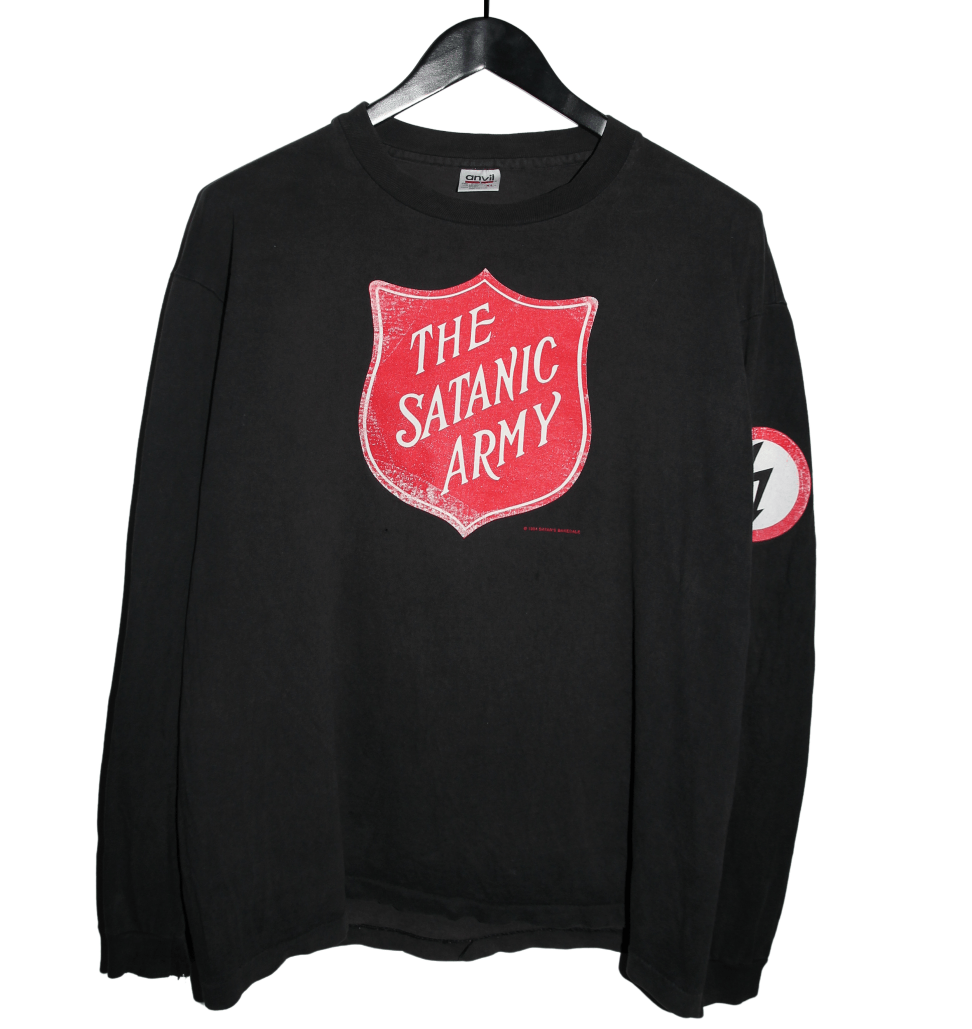 Marilyn Manson 1994 Satanic Army Satan's Bakesale Long Sleeve - Faded AU