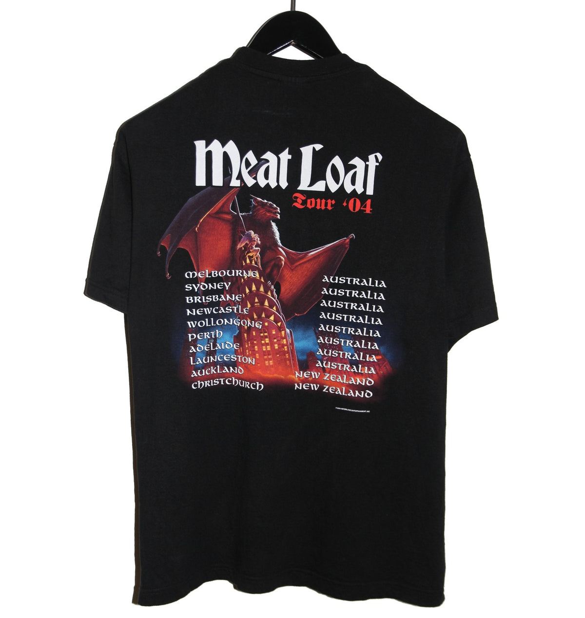 Meat Loaf 2004 Legacy Australian Tour Shirt - Faded AU