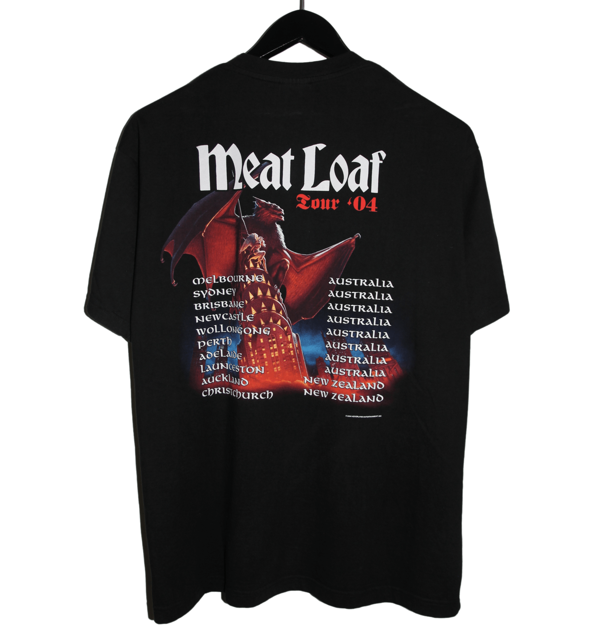 Meat Loaf 2004 Legacy Australian Tour Shirt - Faded AU