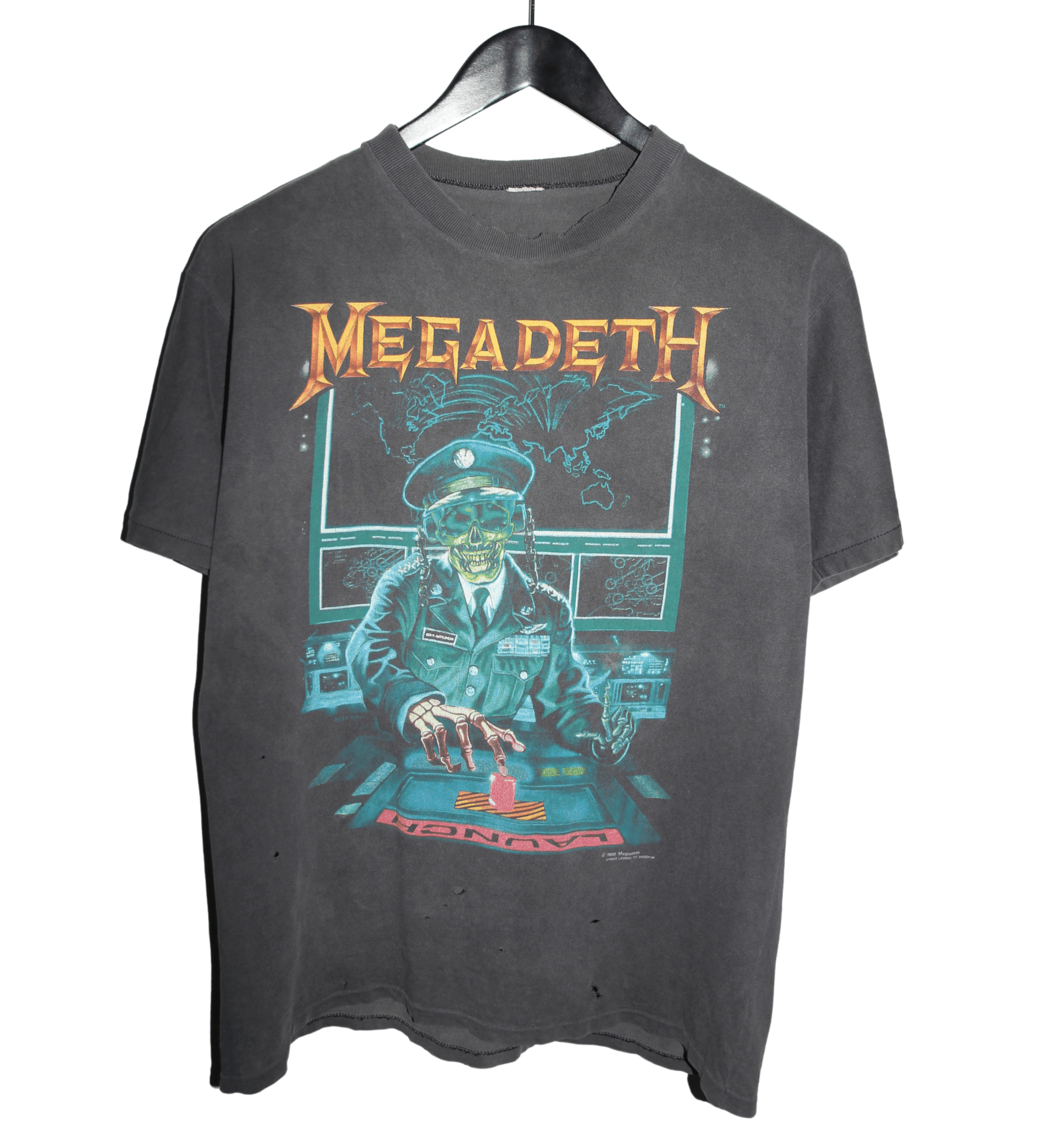 Megadeth 1990 Rust in Peace Tour Shirt - Faded AU