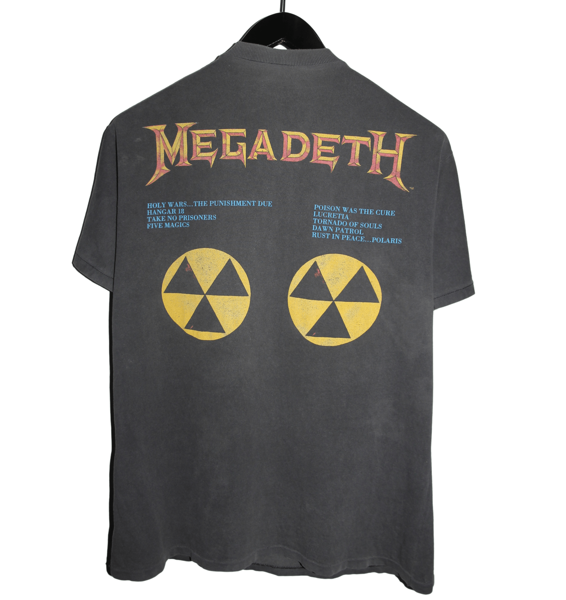 Megadeth 1990 Rust in Peace Tour Shirt - Faded AU