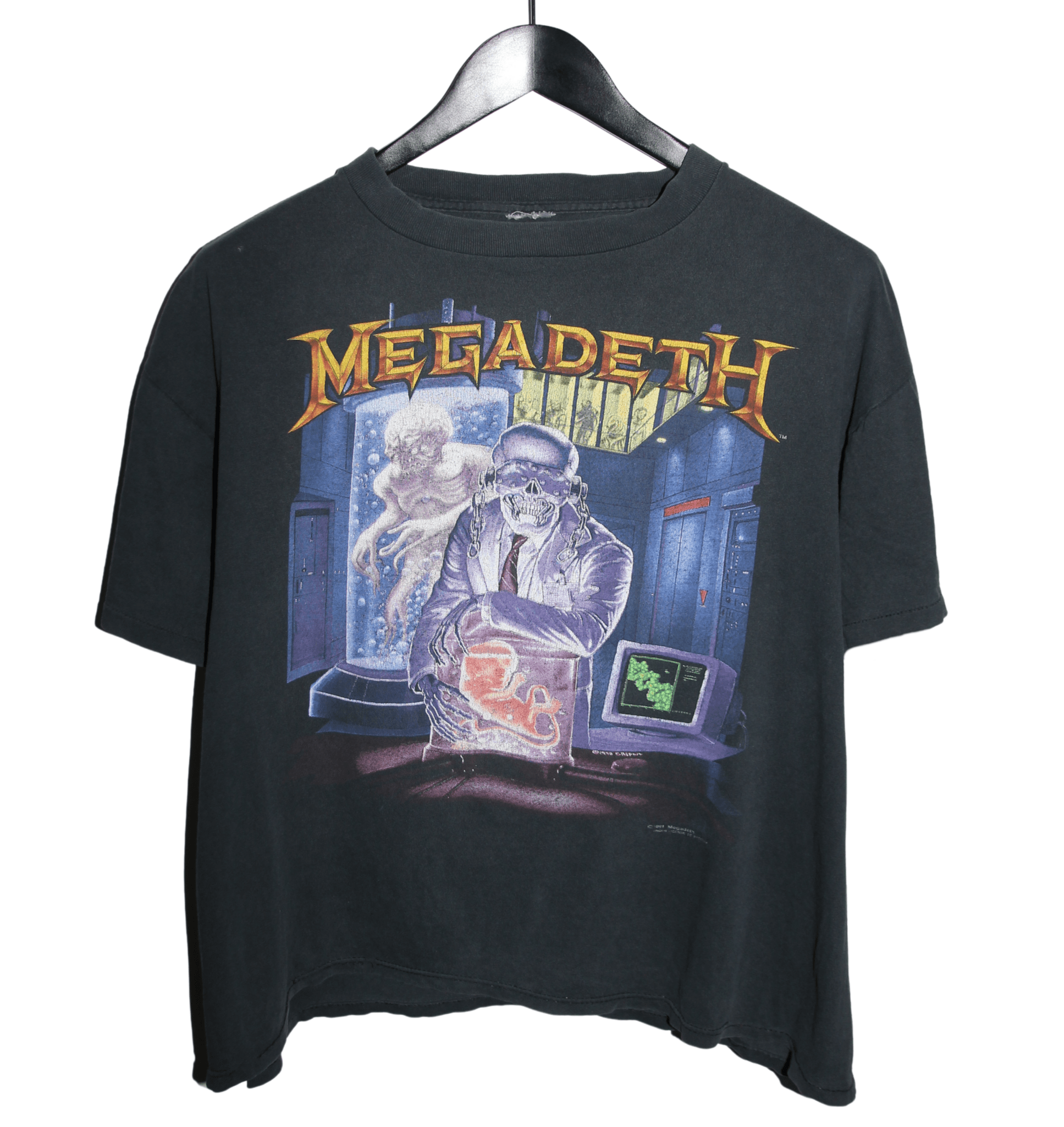 Megadeth 1991 Hangar 18 Tour Shirt - Faded AU