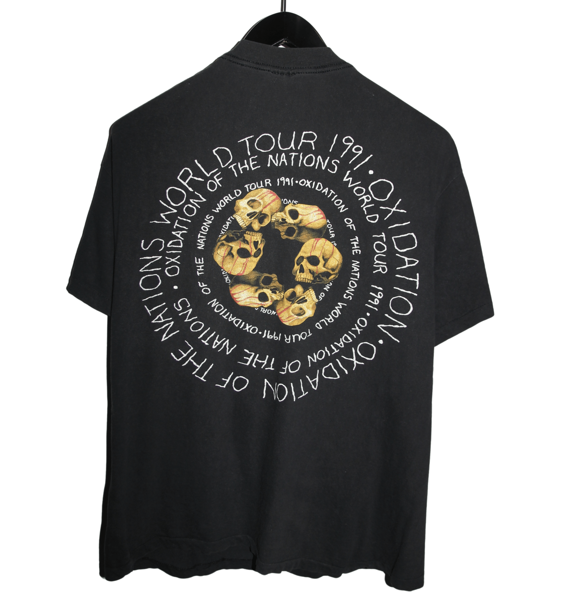 Megadeth 1991 Oxidation Of The Nations World Tour Shirt - Faded AU