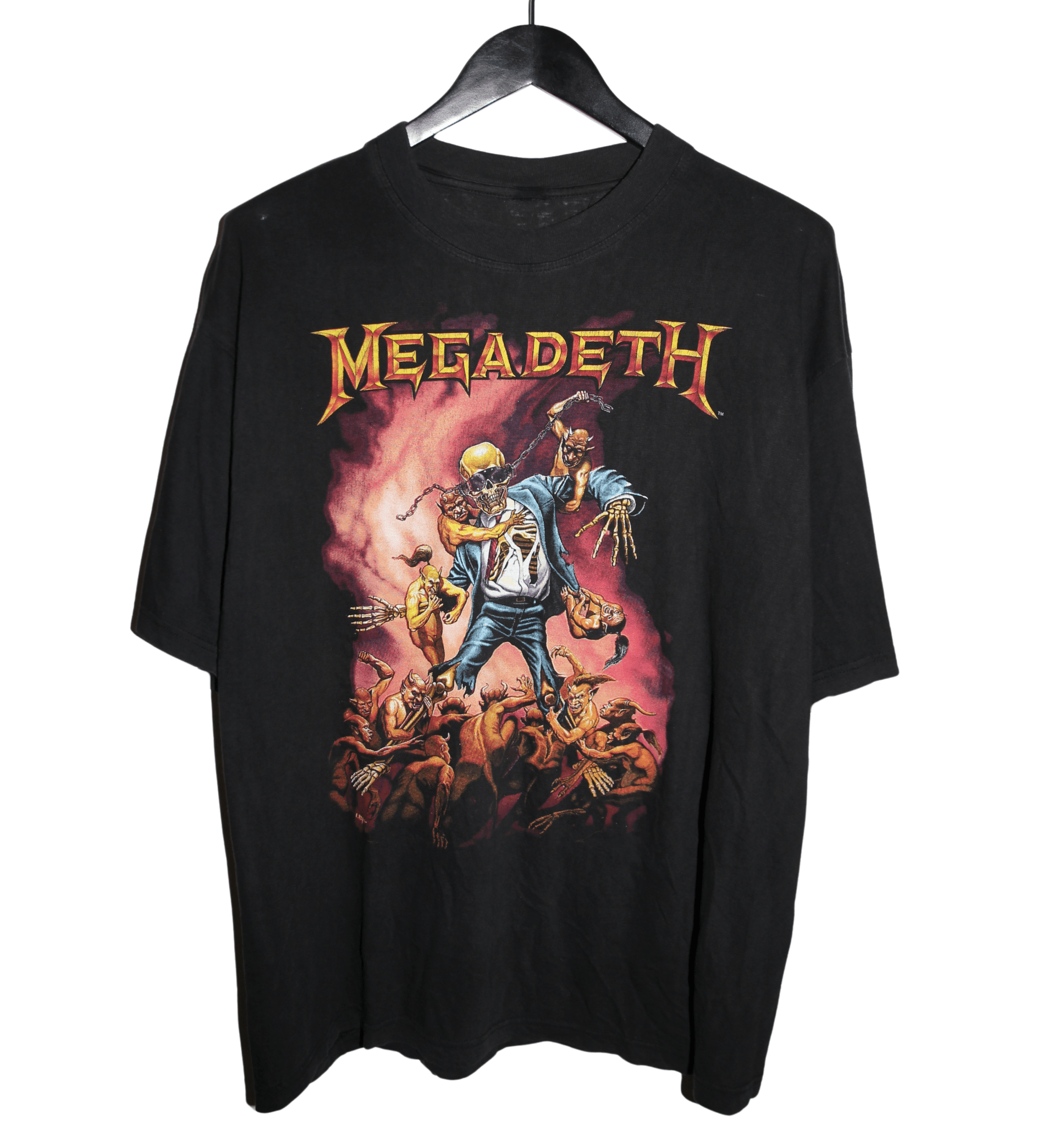 Megadeth 1992 Shirt Vic Goes To Hell Shirt - Faded AU