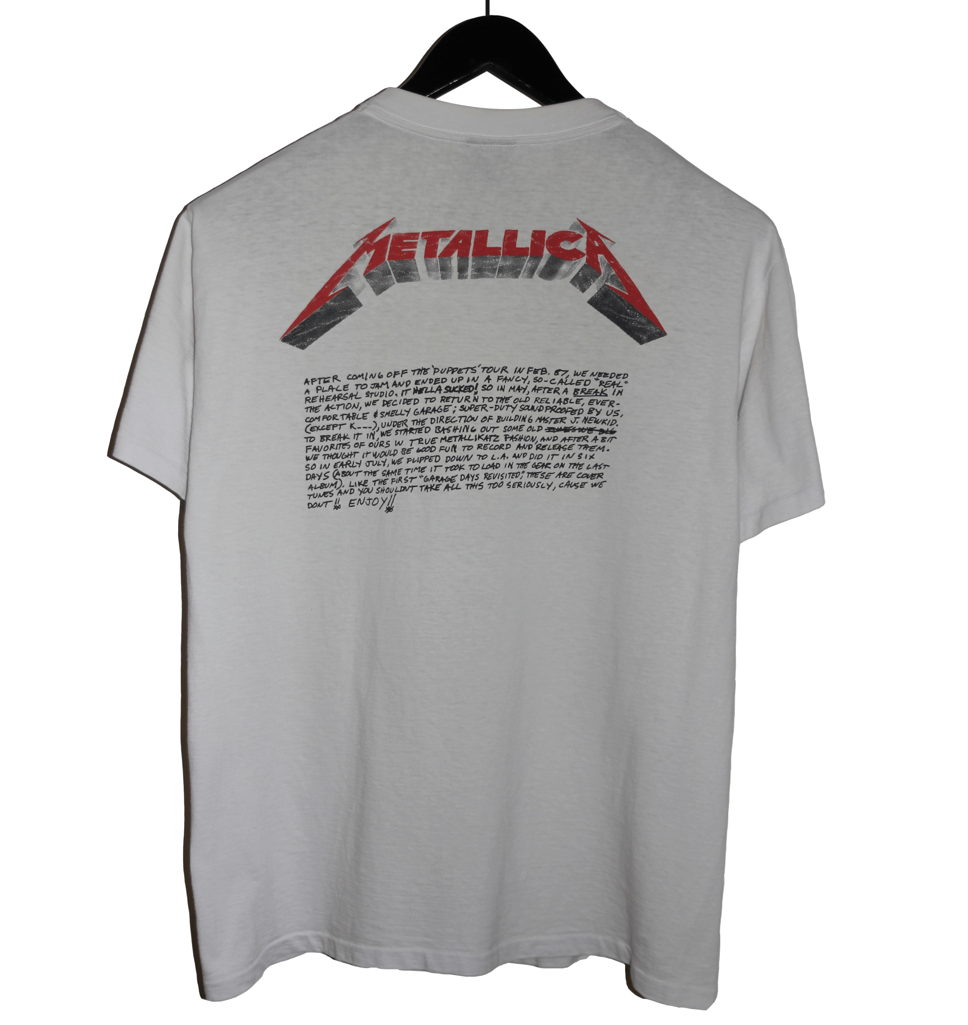 Metallica 1987 Crash Course In Brain Surgery Pushead Shirt - Faded AU