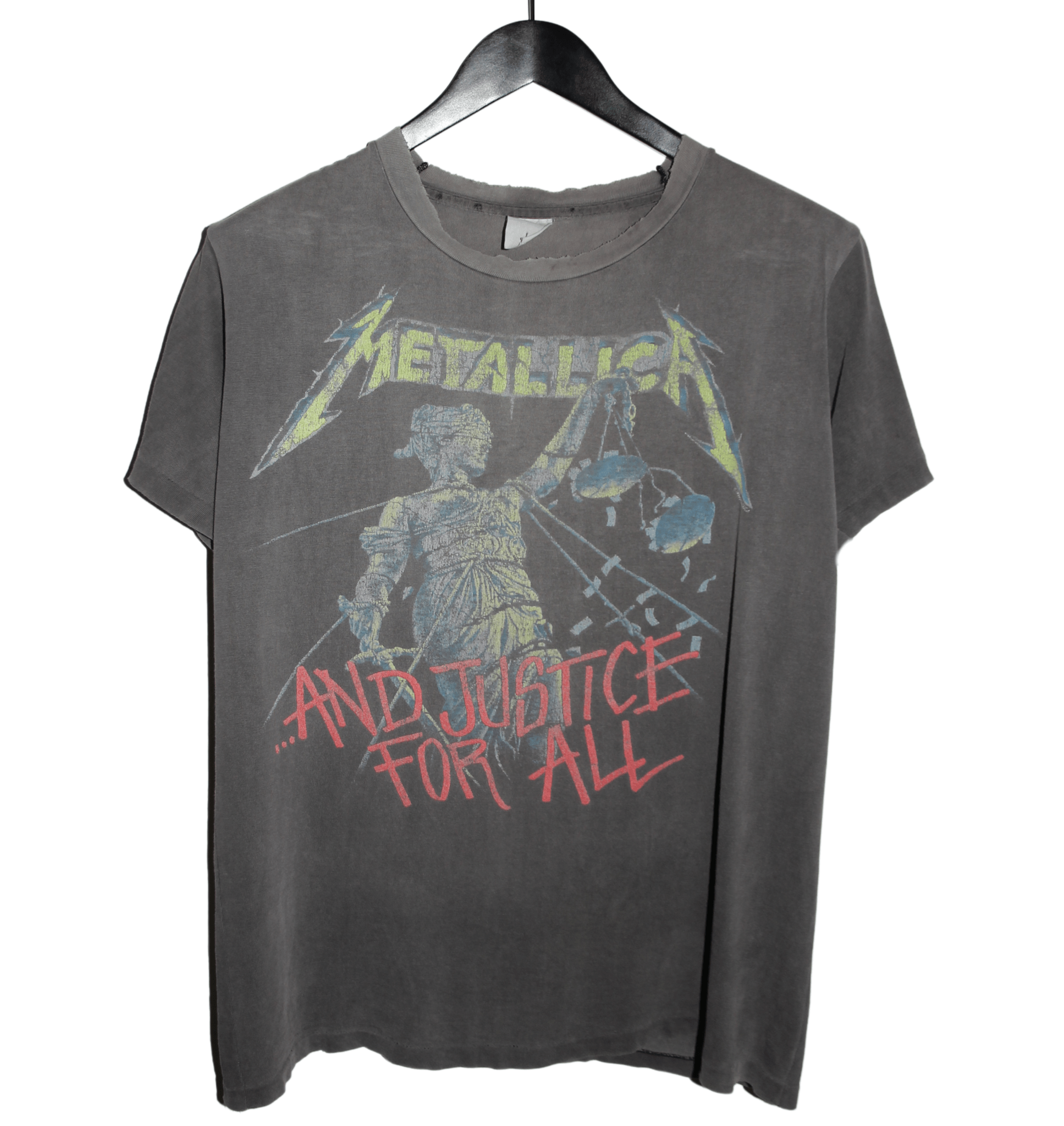 Metallica 1988 And Justice For All Shirt - Faded AU