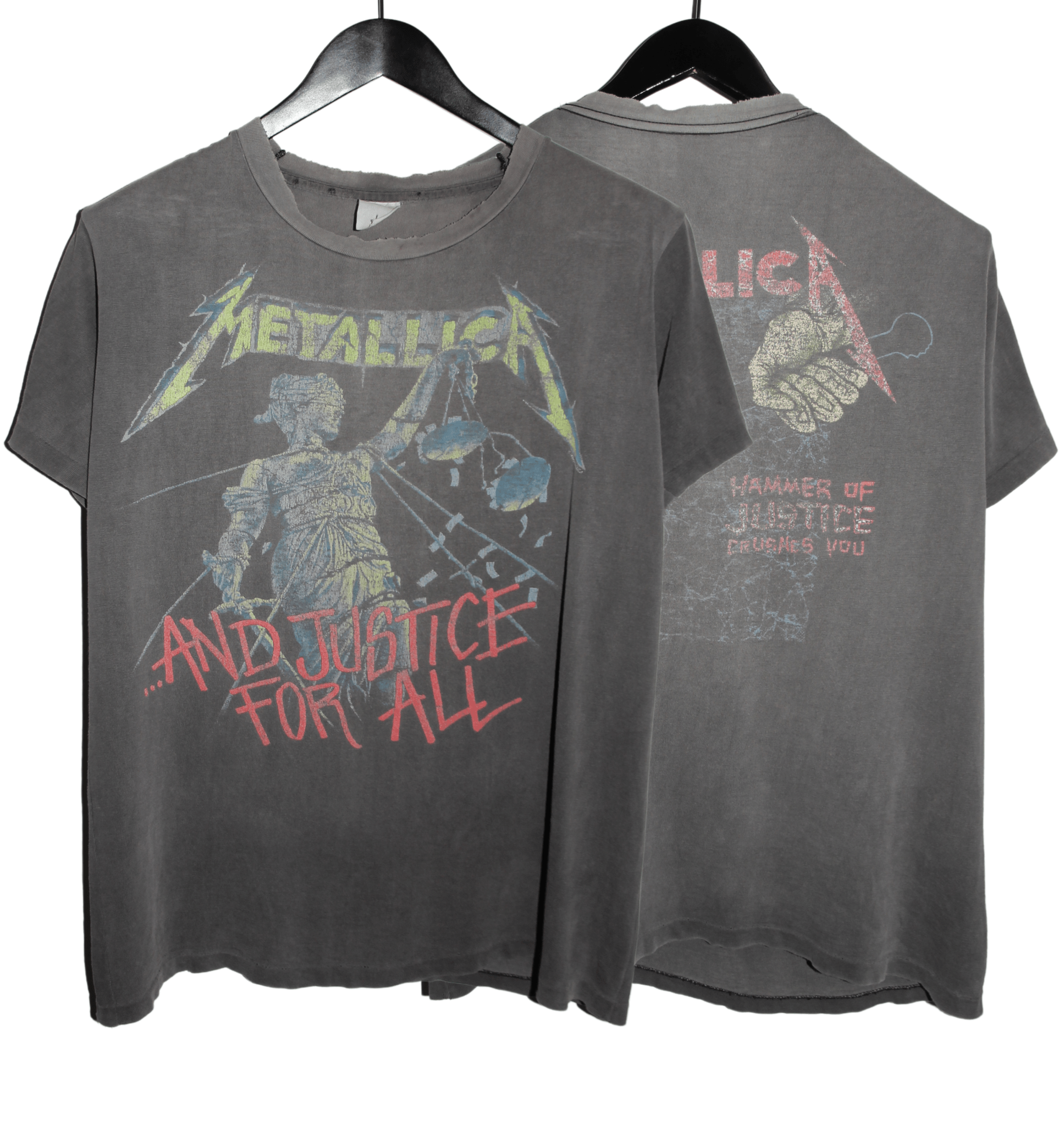 Metallica 1988 And Justice For All Shirt - Faded AU