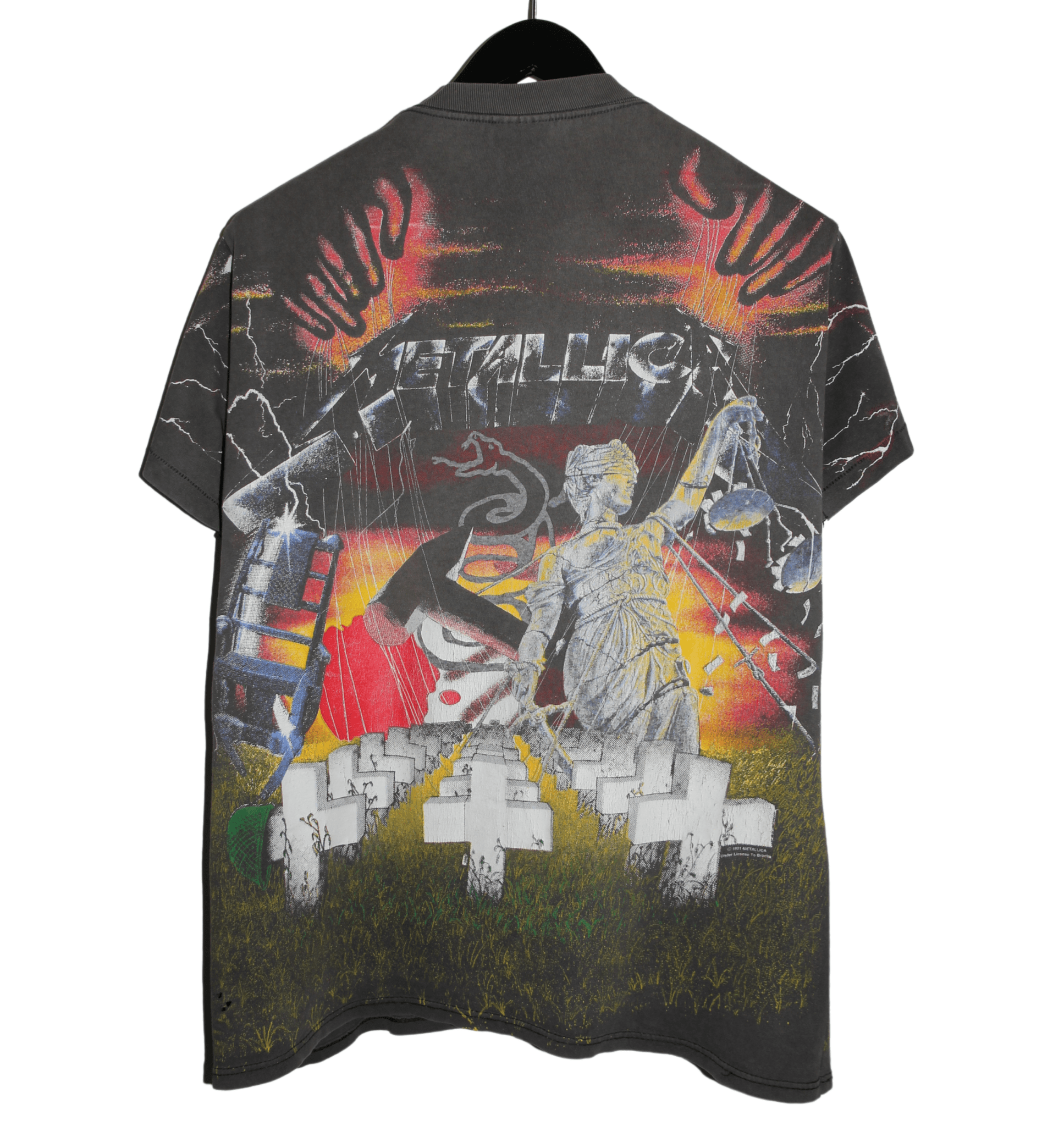 Metallica 1991 All Over Print Shirt - Faded AU